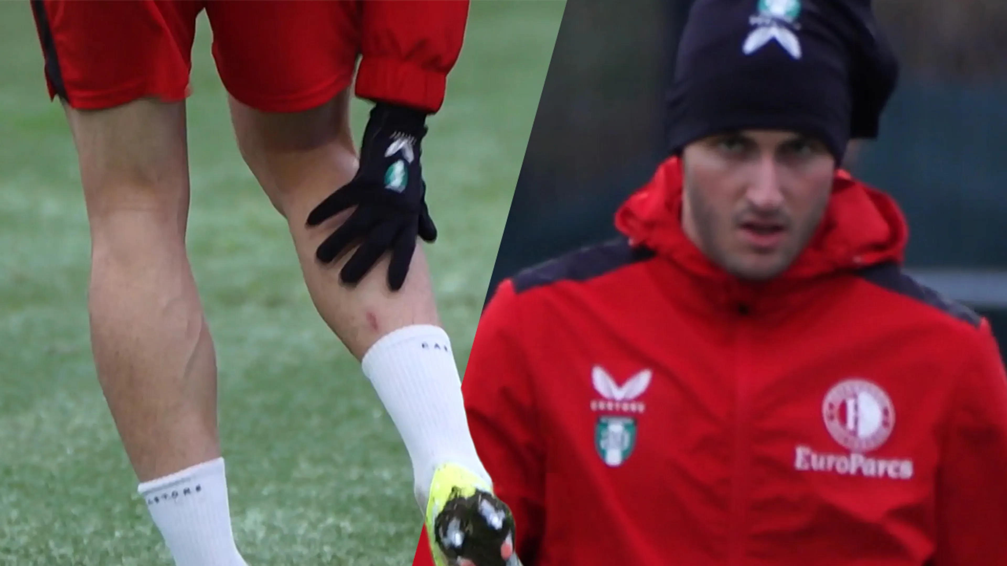 Beelden: Santiago Giménez op de afsluitende training richting Feyenoord – AS Roma