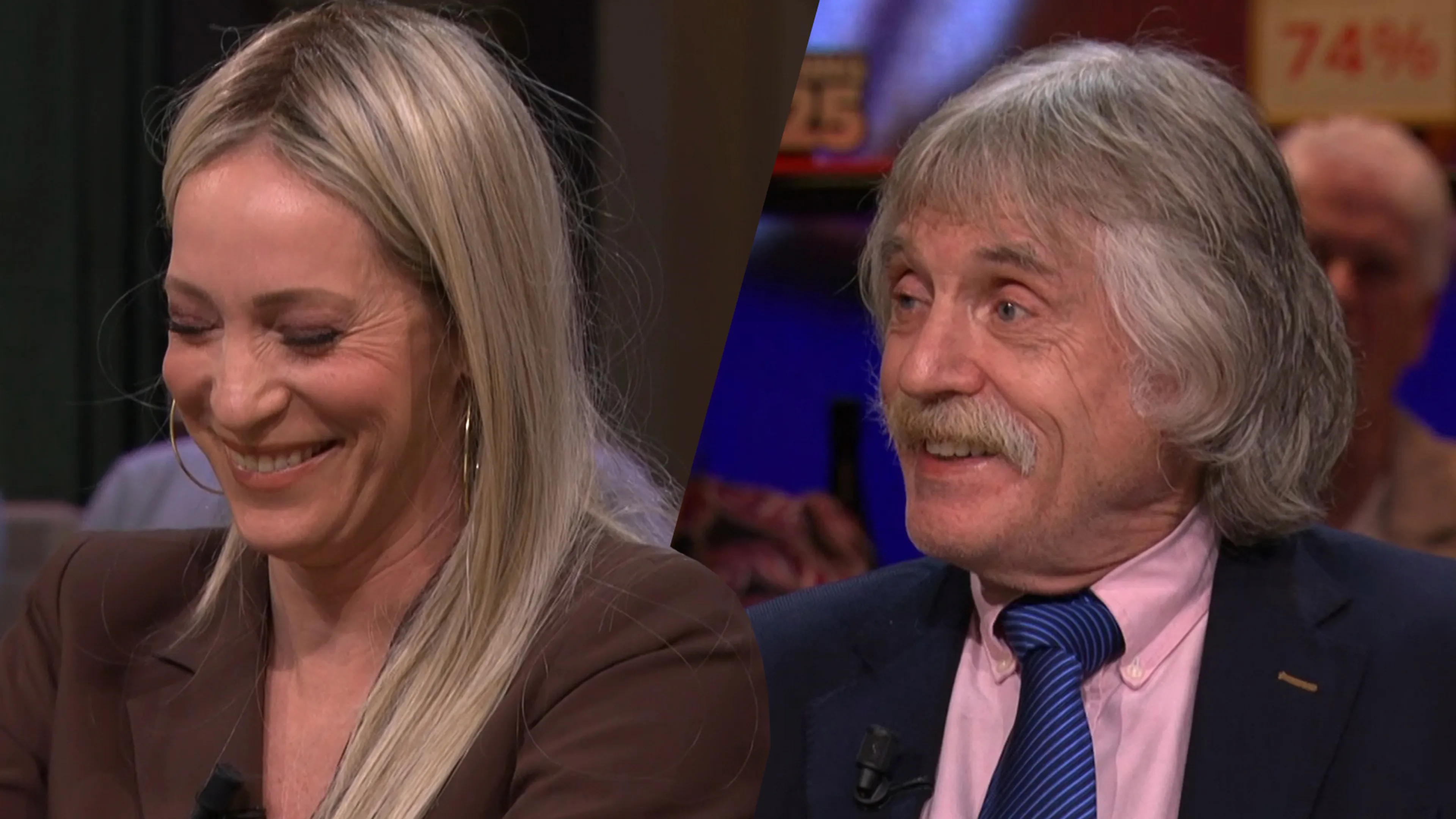 Opnieuw bloedordinair onderonsje tussen Johan Derksen en Hélène Hendriks: 'Sjongejonge!'