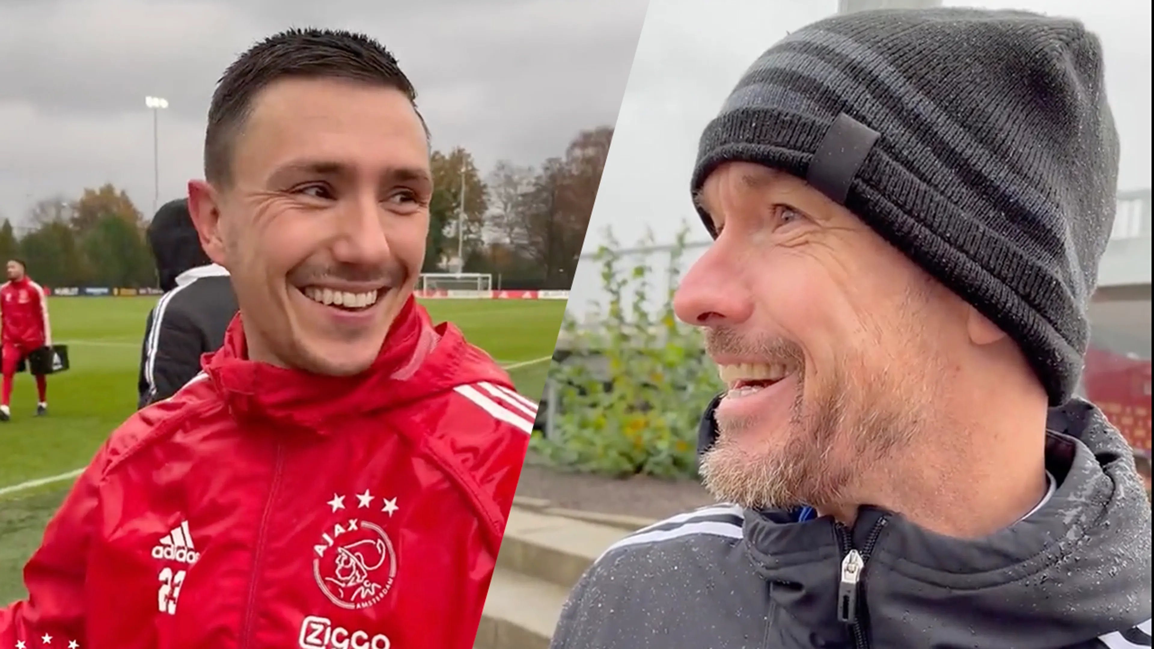 Erik ten Hag lacht om FIFA-stats van Steven Berghuis: 'Hé, van wie is dat?'