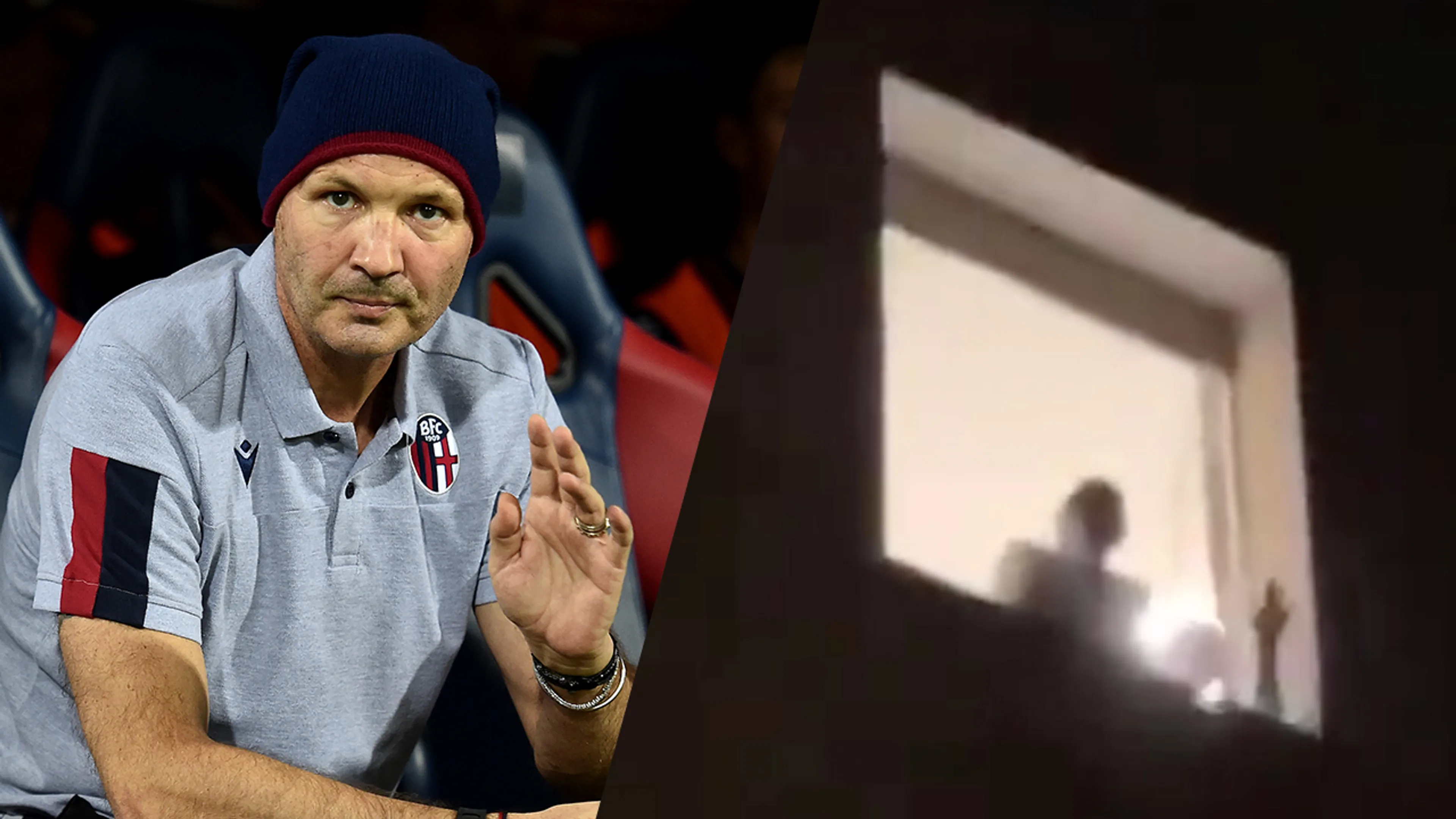 KIPPENVEL: Spelers Bologna vieren overwinning met zieke trainer