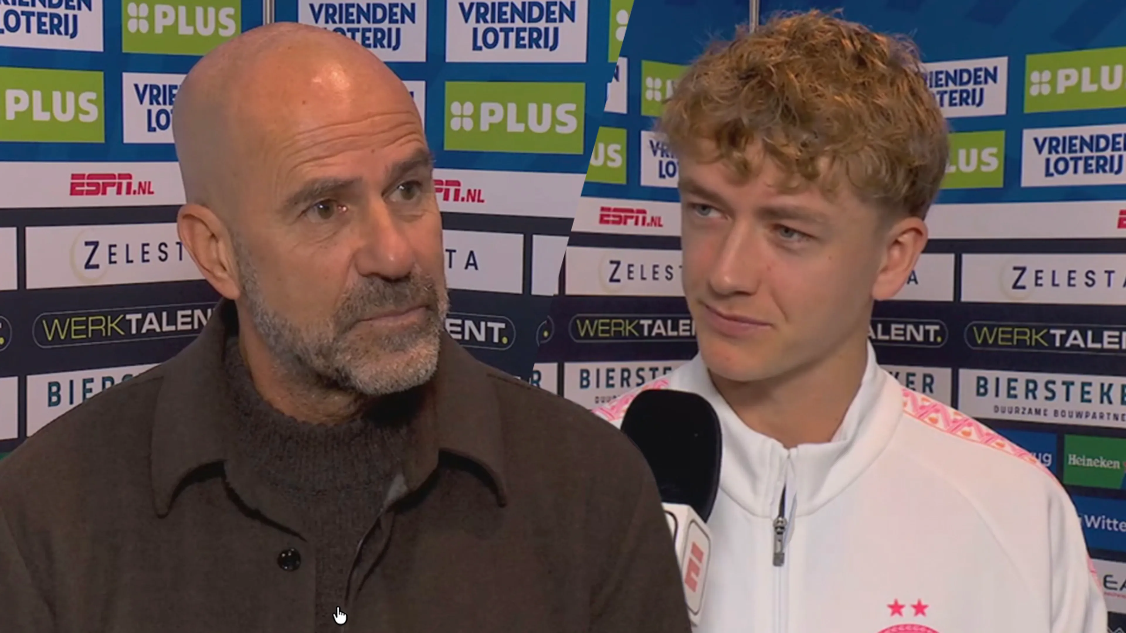 Bosz blijft opvallend lang stil na uitleg Mijnans voor rode kaart: 'Hij had veel last van de zon?'