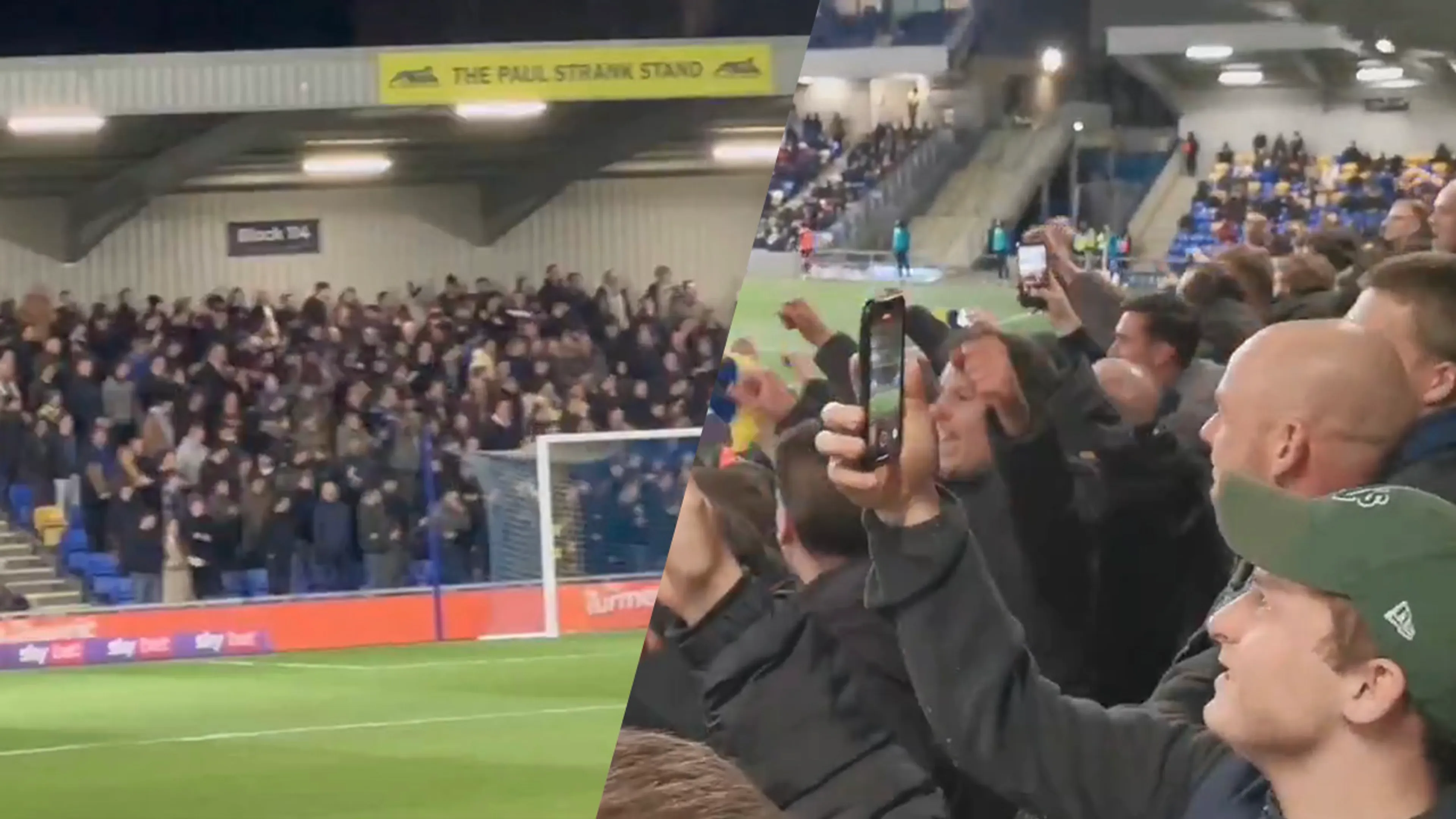 Video: PSV-fans vermaken zich op tribune bij League Two-wedstrijd