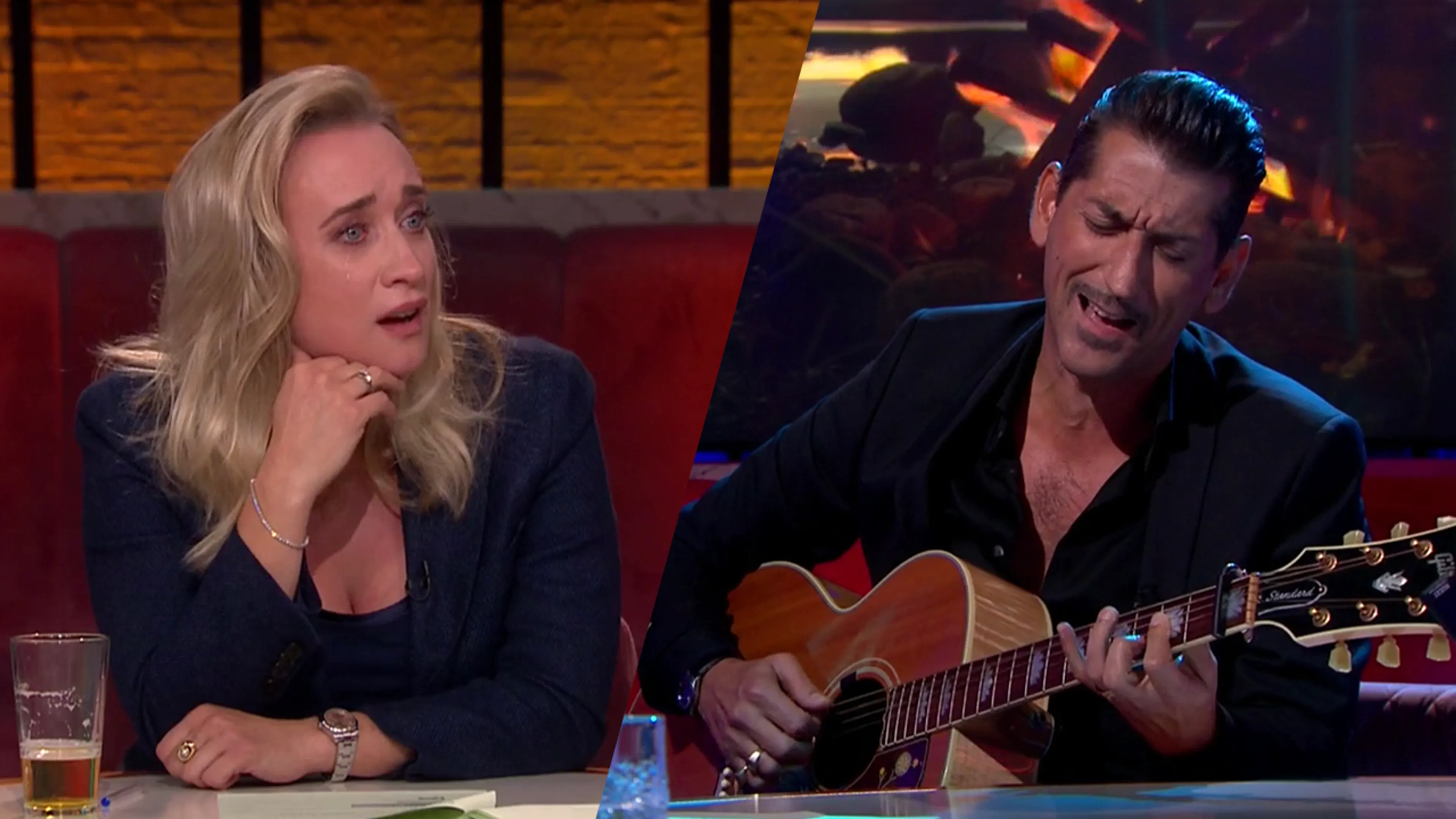 Danny Vera maakt Eva Jinek emotioneel