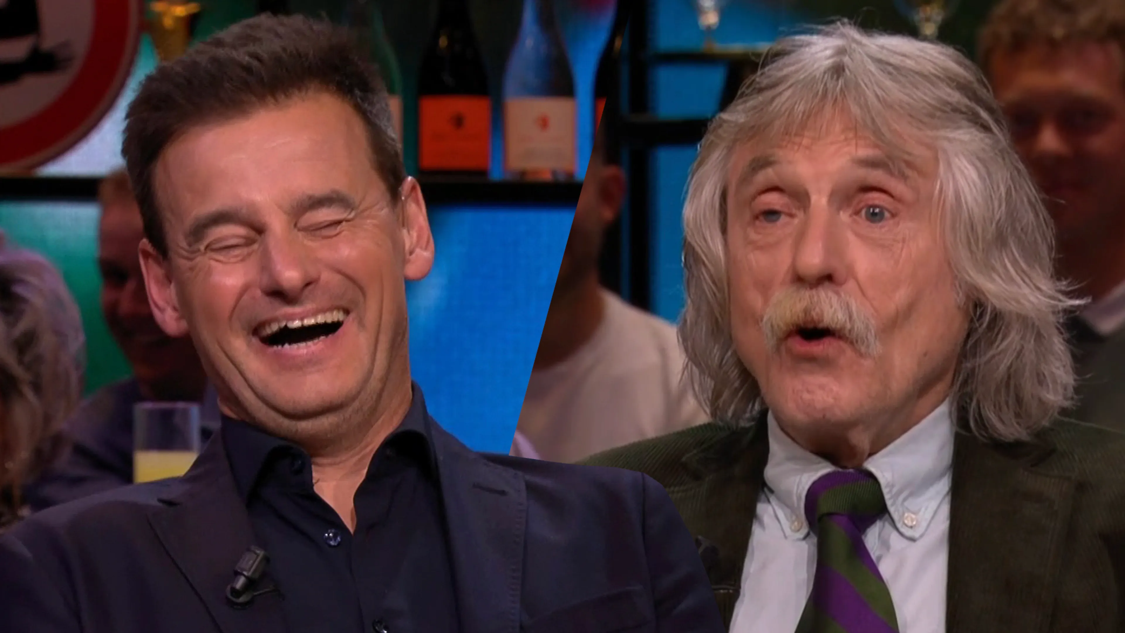 Johan verklapt live op tv cadeau voor jarige John de Mol: 'Oh, dat is een verrassing?'