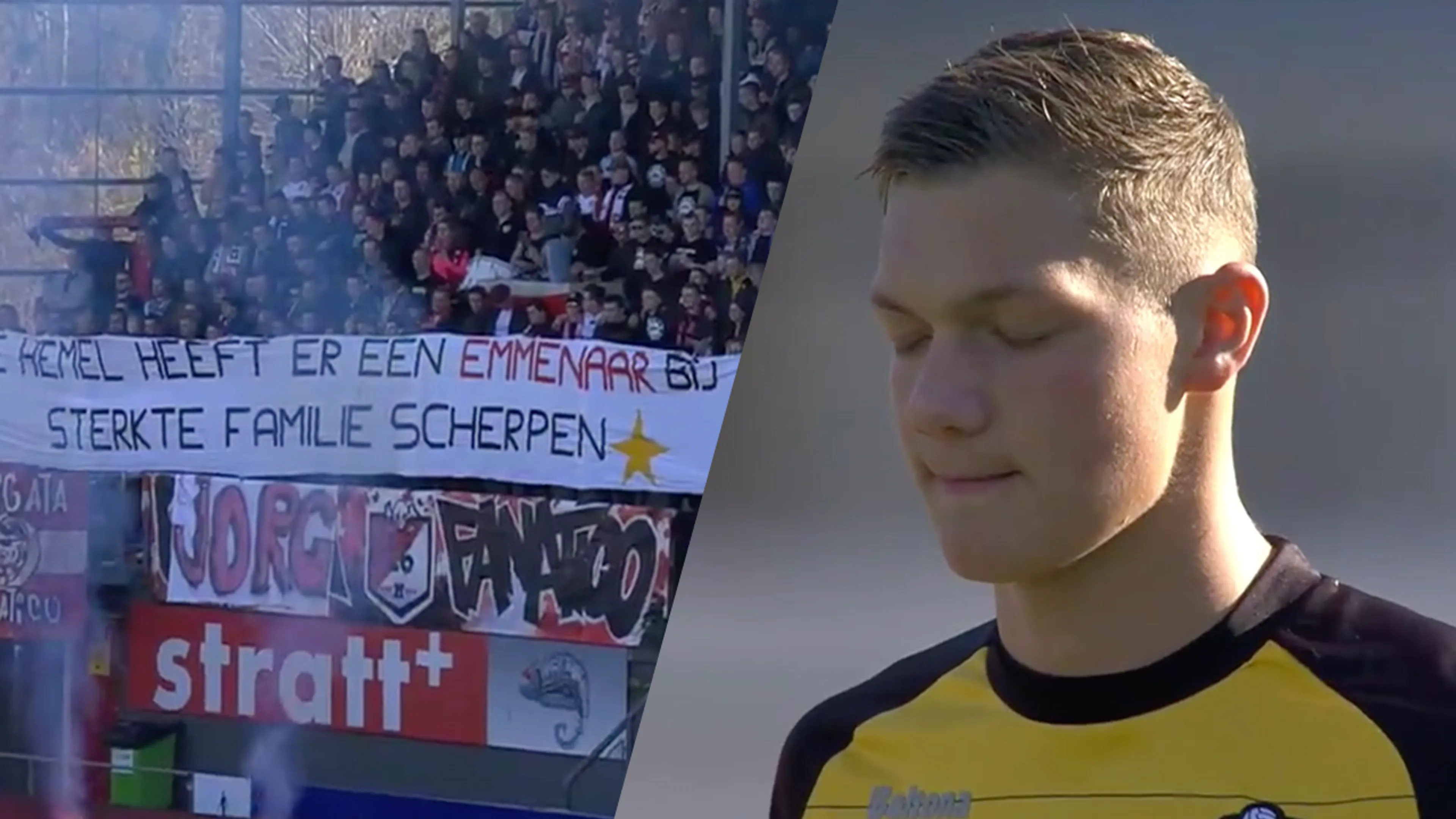 Prachtig eerbetoon aan overleden broer keeper FC Emmen 