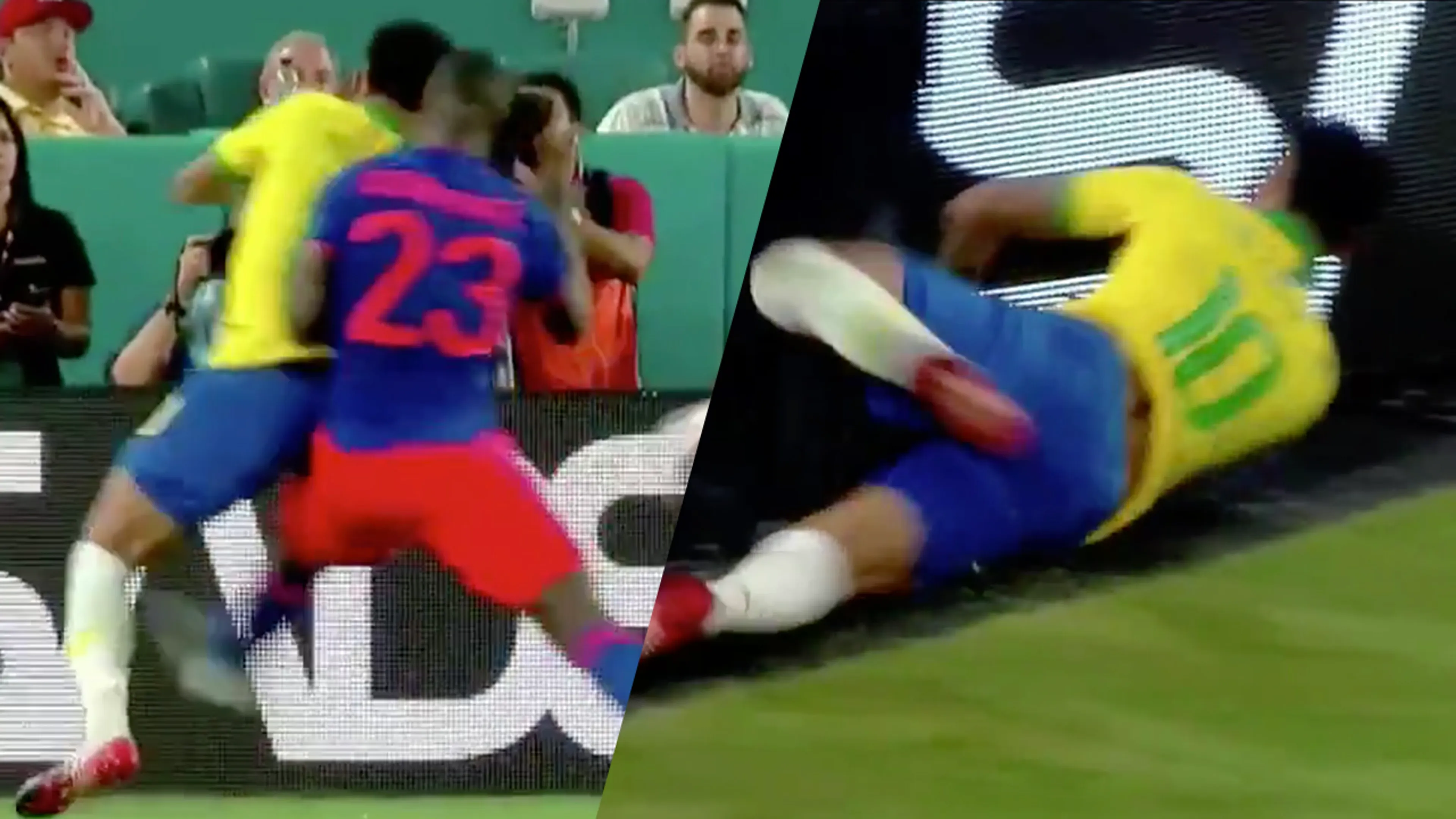 OUCH! Oud-Ajacied Sánchez beukt Neymar tegen de reclameborden