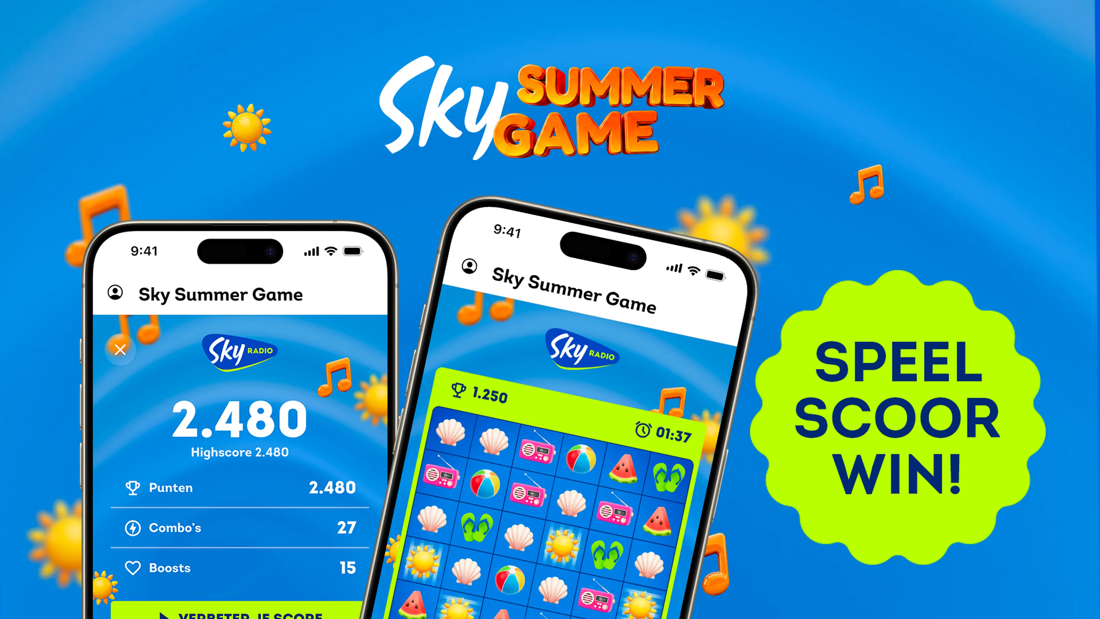 Speel de Sky Summer Game en maak kans op een Sky Radio Speaker!