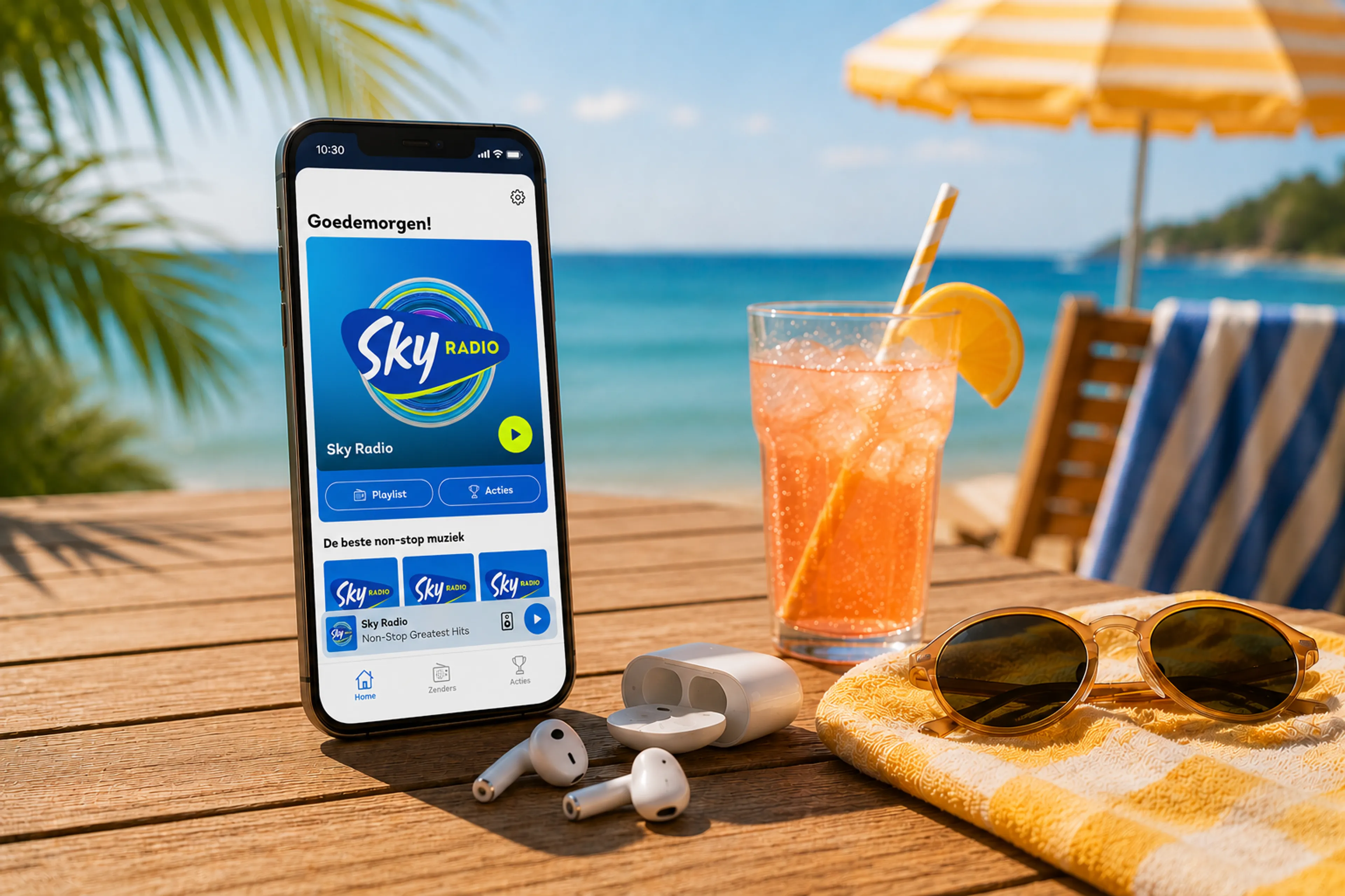 Zo luister je Sky Radio op vakantie