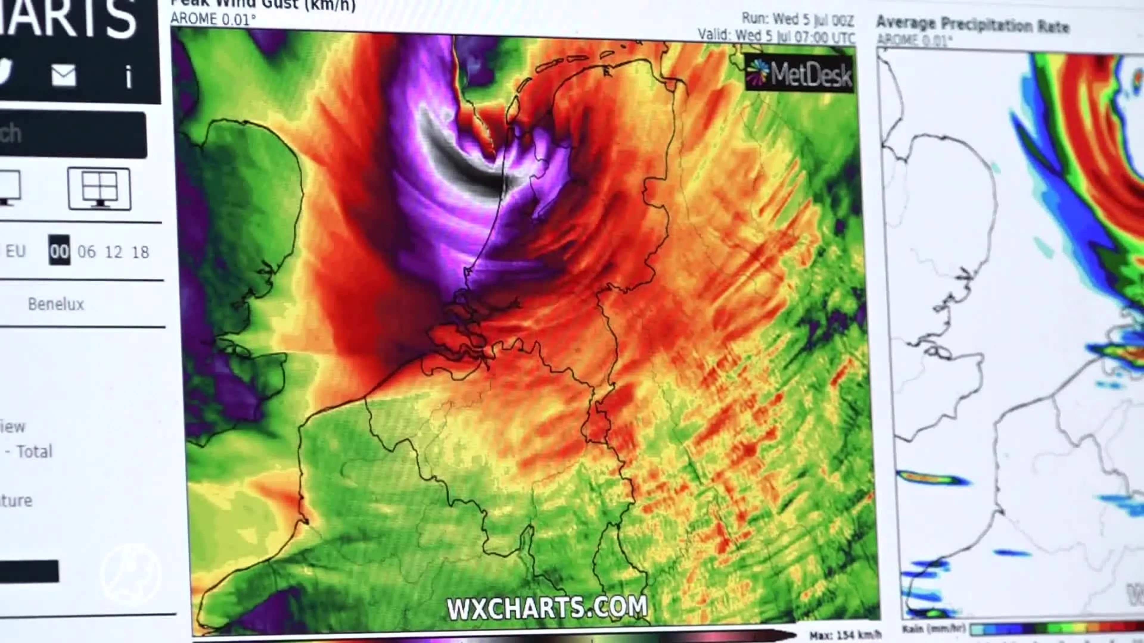 Poly eerste zeer zware zomerstorm ooit in Nederland