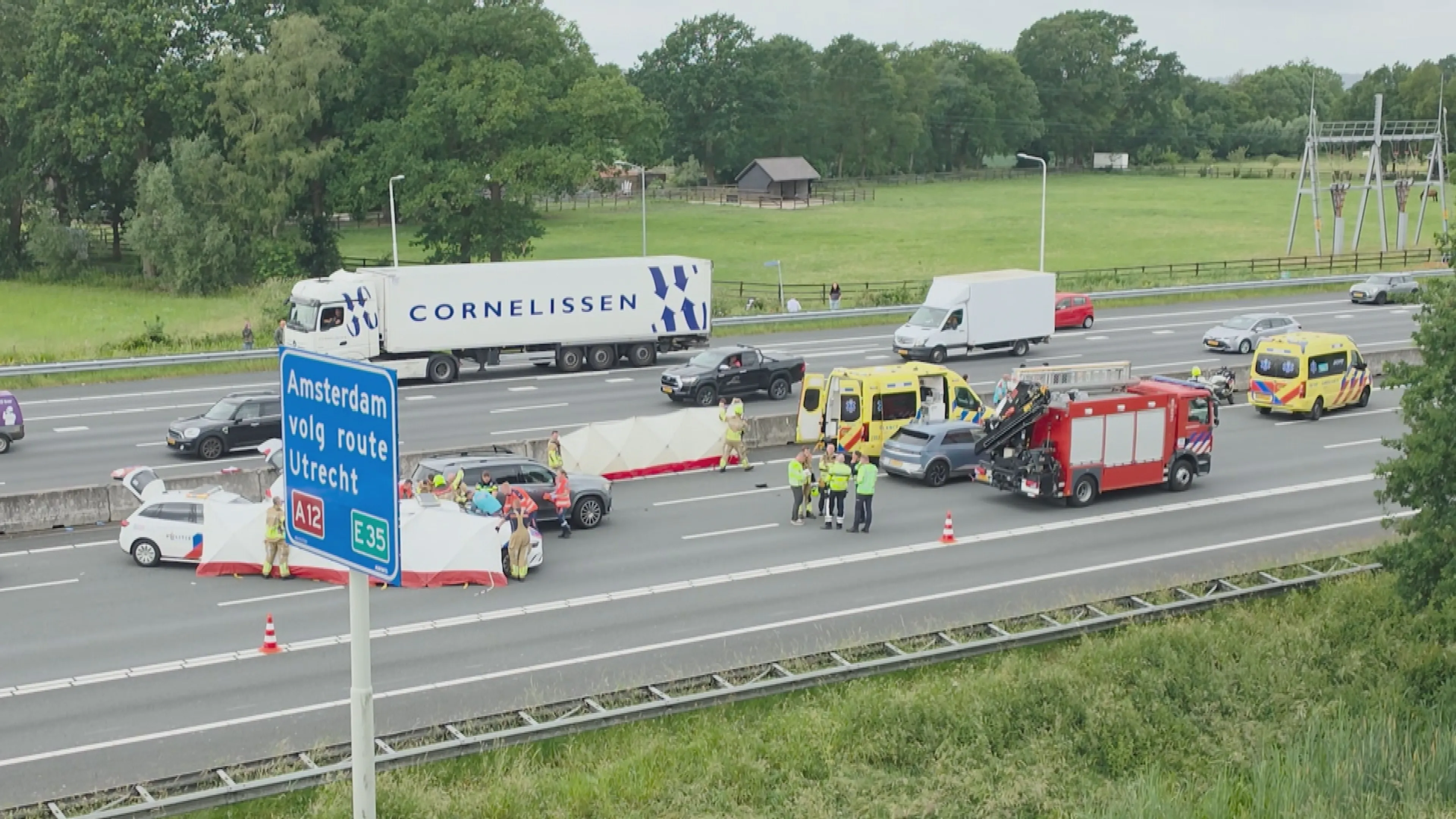A12 richting Den Haag weer vrijgegeven na heftig ongeval, nog wel files
