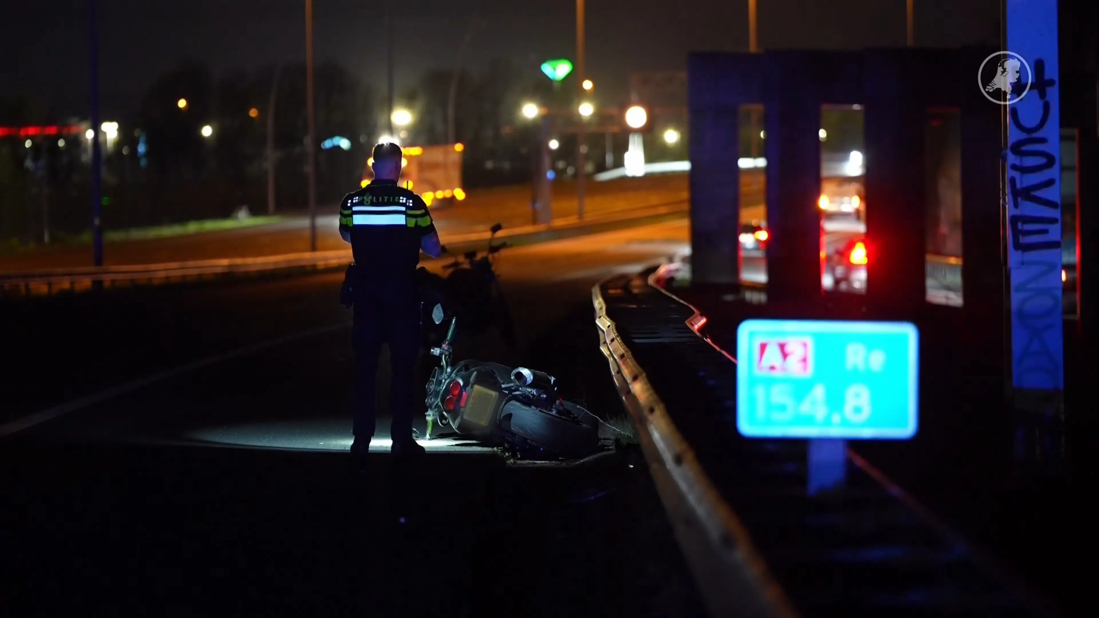 Motorrijder zwaargewond na ongeval op A2 bij Eindhoven