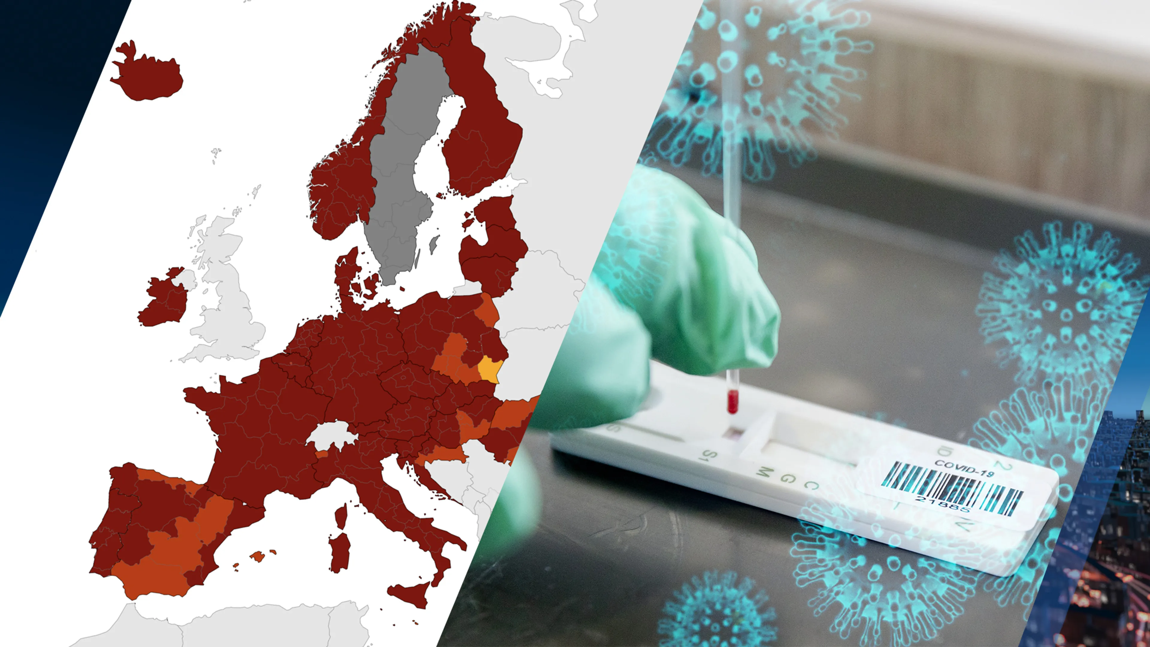Nederland nog altijd helemaal donkerrood op Europese coronakaart