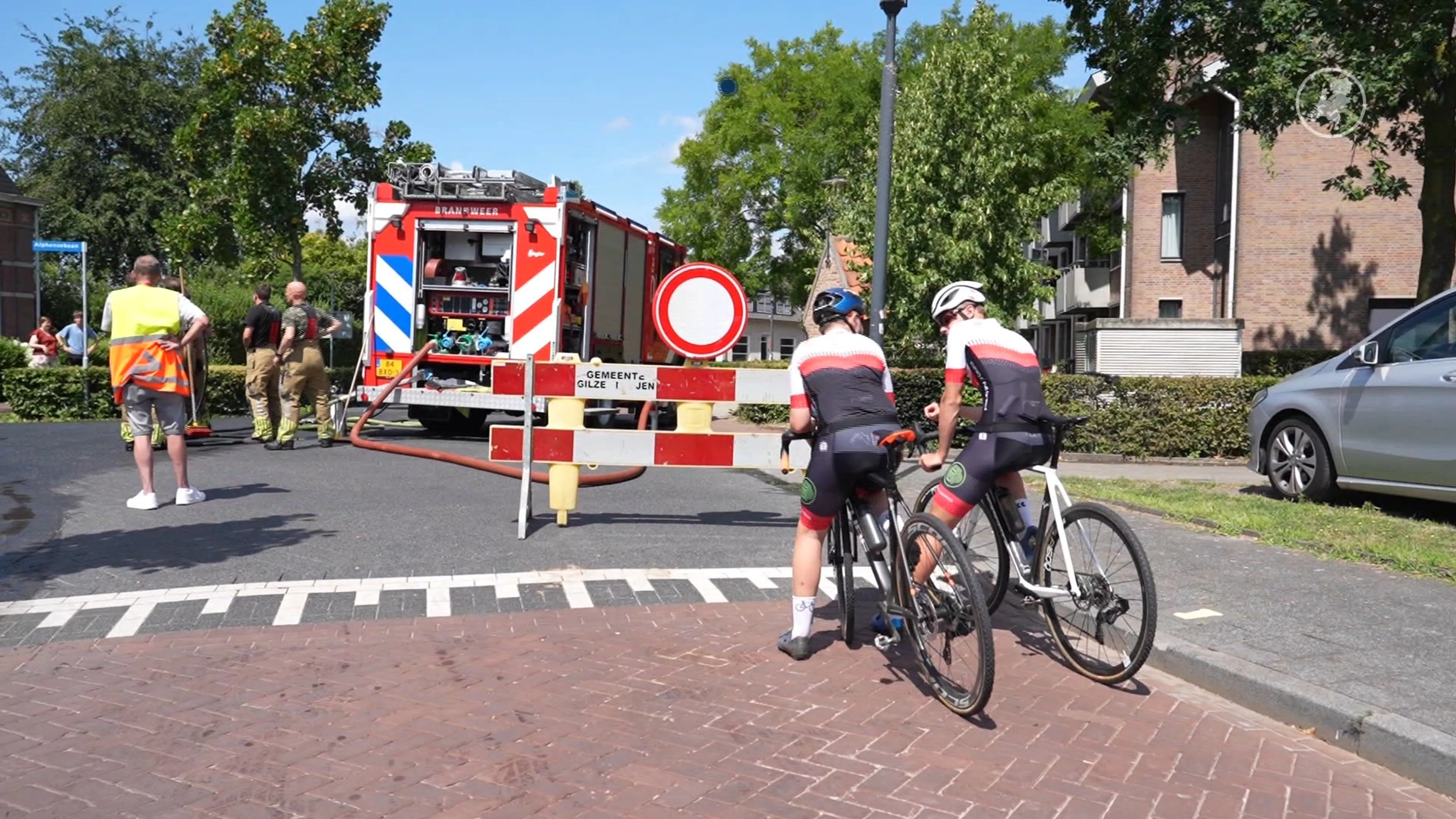 Wielerparcours Gilze besmeurd met afwasmiddel