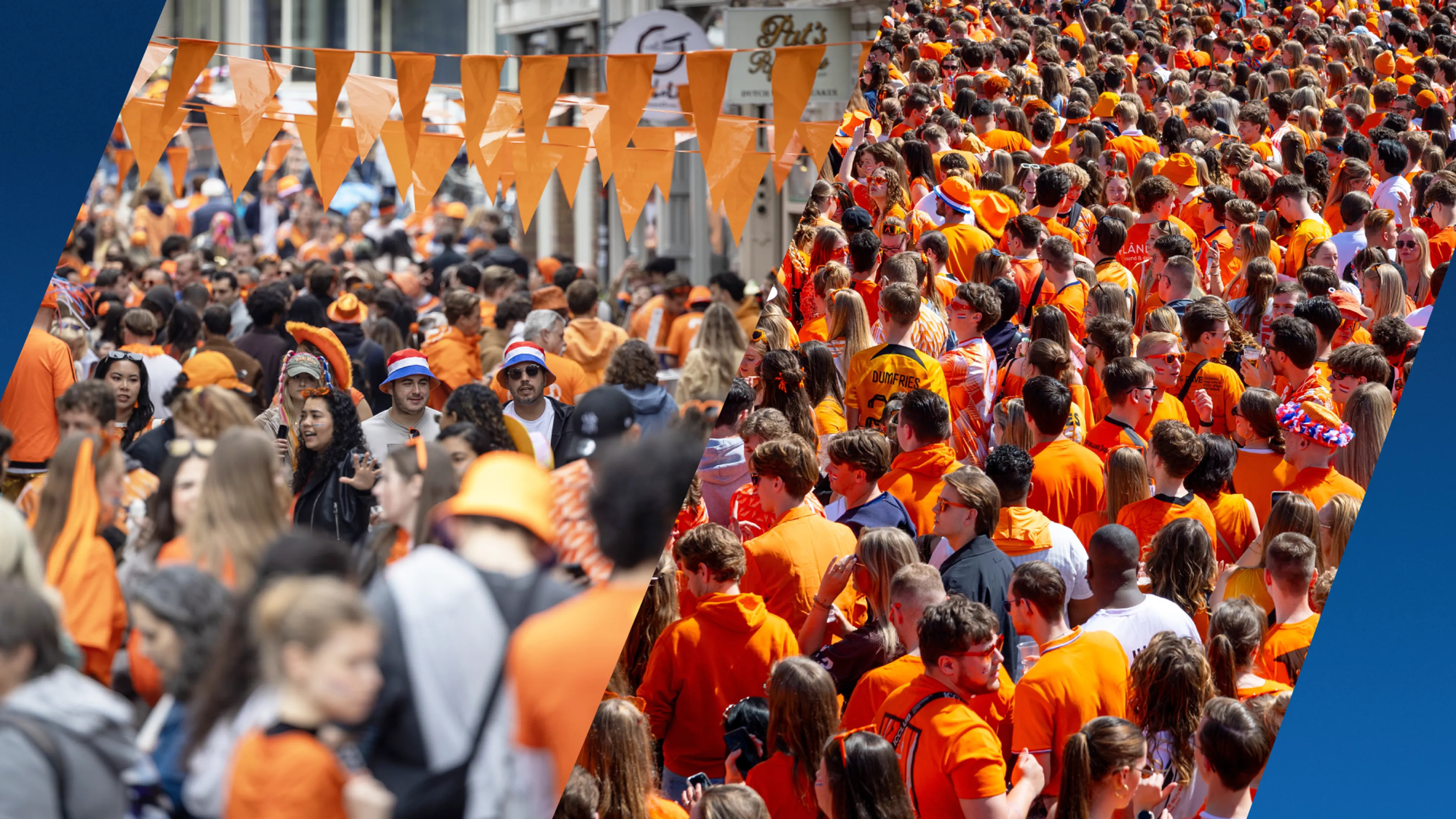Pleinen in grote steden tjokvol met feestvierders op Koningsdag