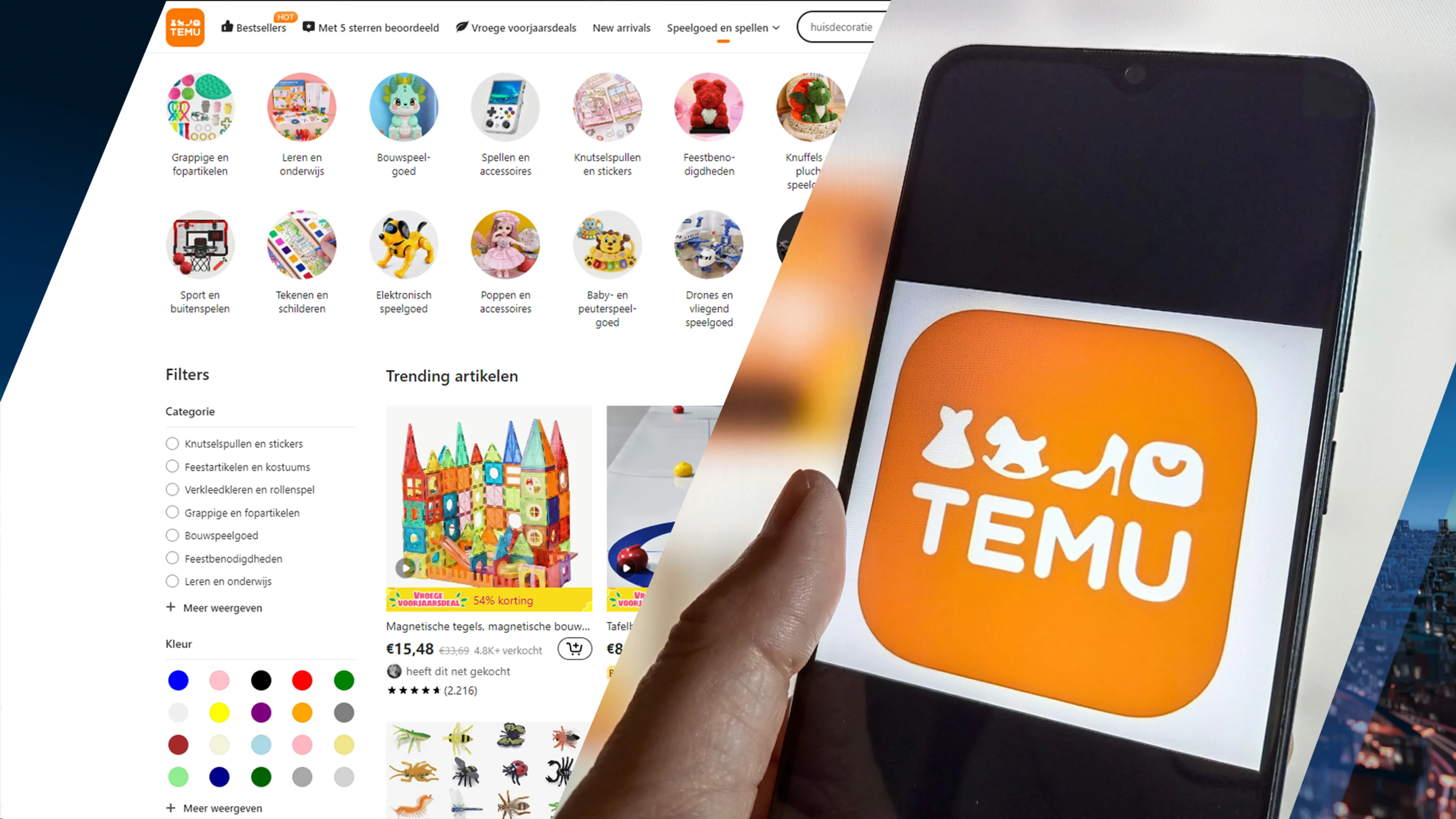 Speelgoed van Temu vormt veiligheidsrisico voor kinderen