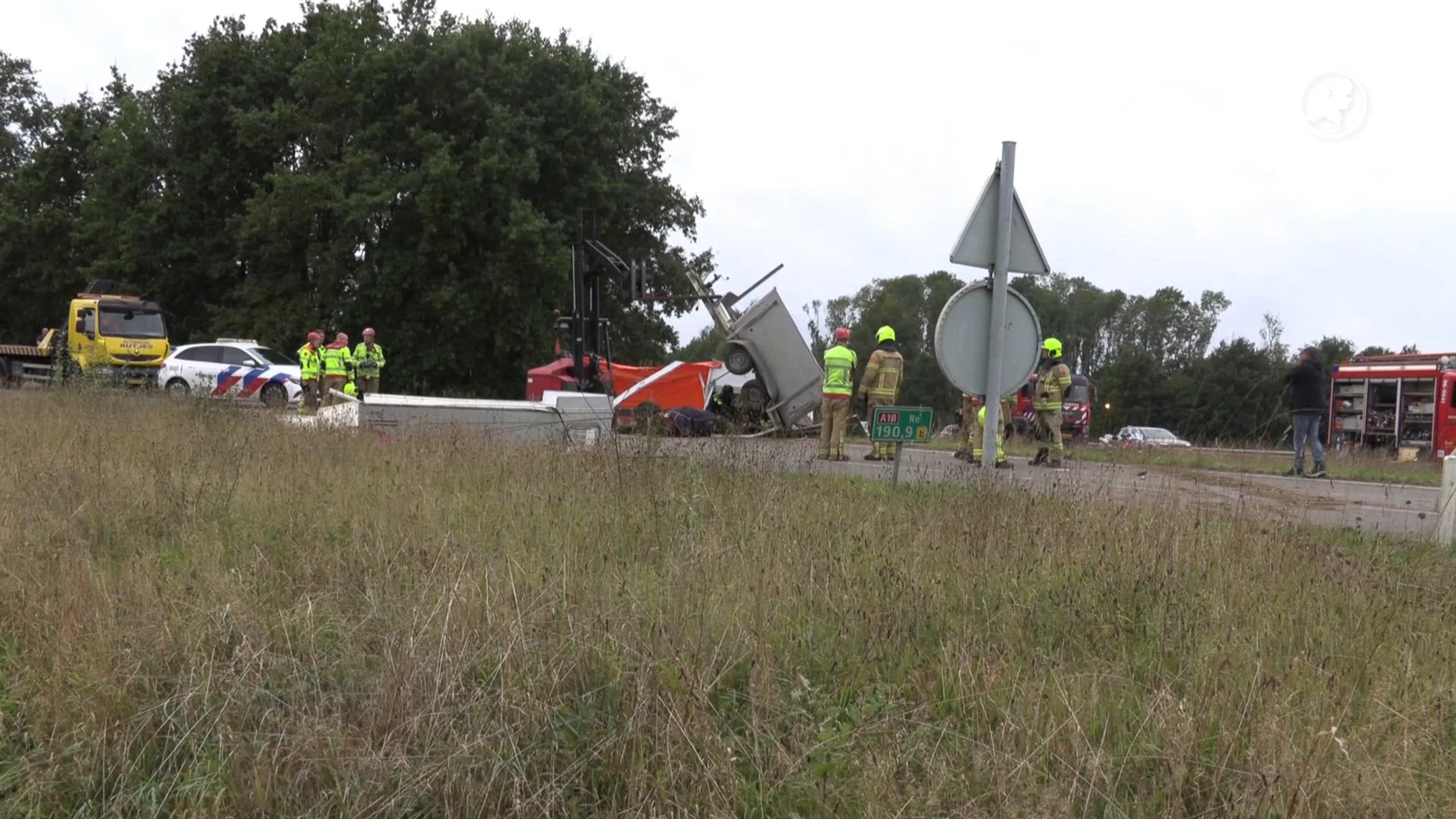 Paard overleden bij ongeval op A18 bij Didam