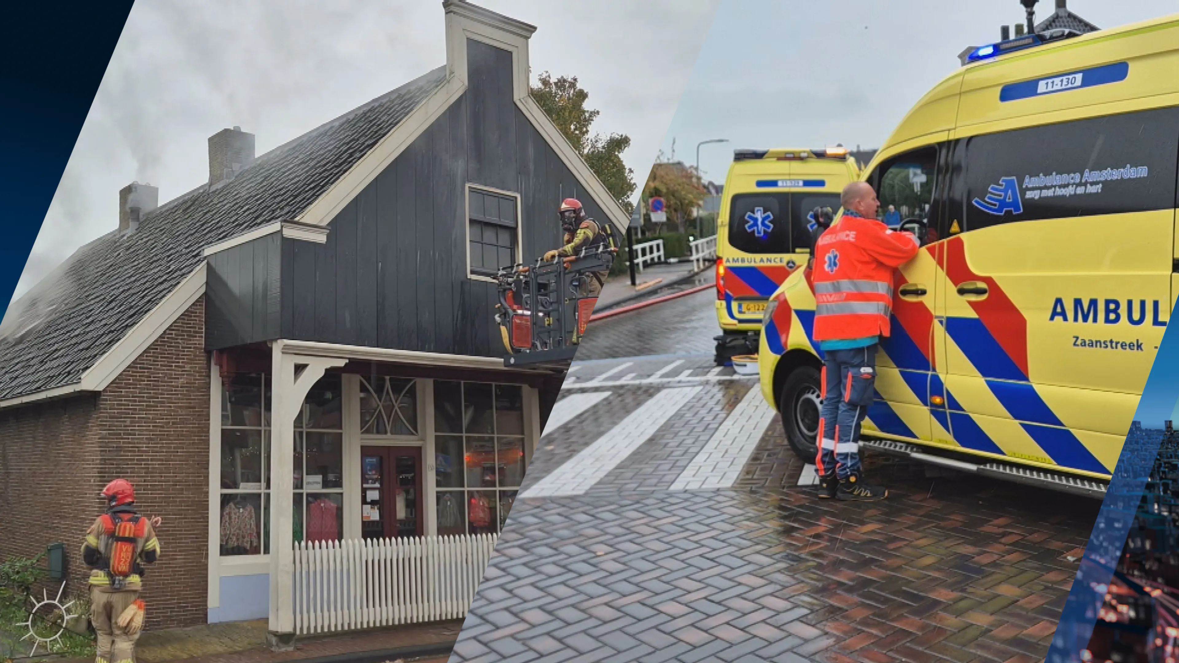 Grote brand in woning in Landsmeer, één persoon naar het ziekenhuis