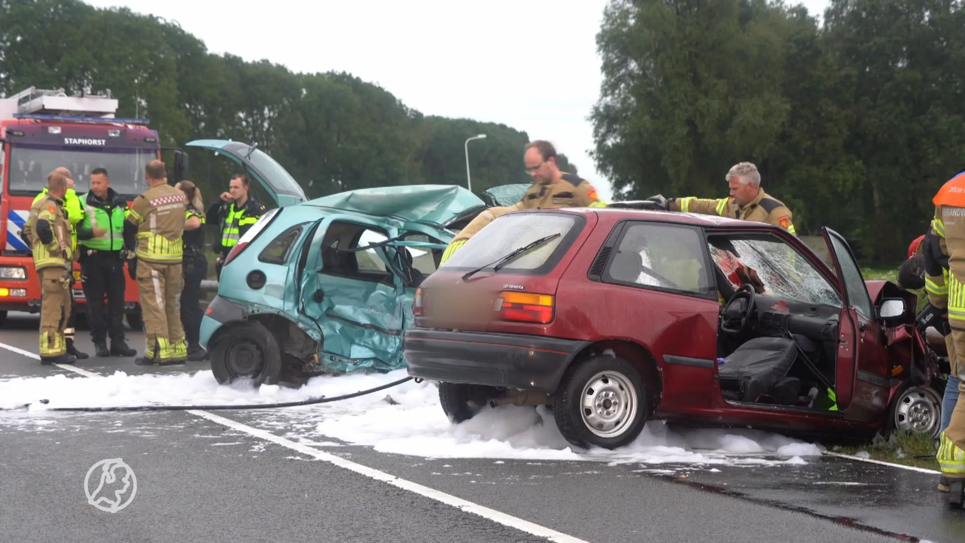 Ernstig ongeval op N377 bij Rouveen: één dode