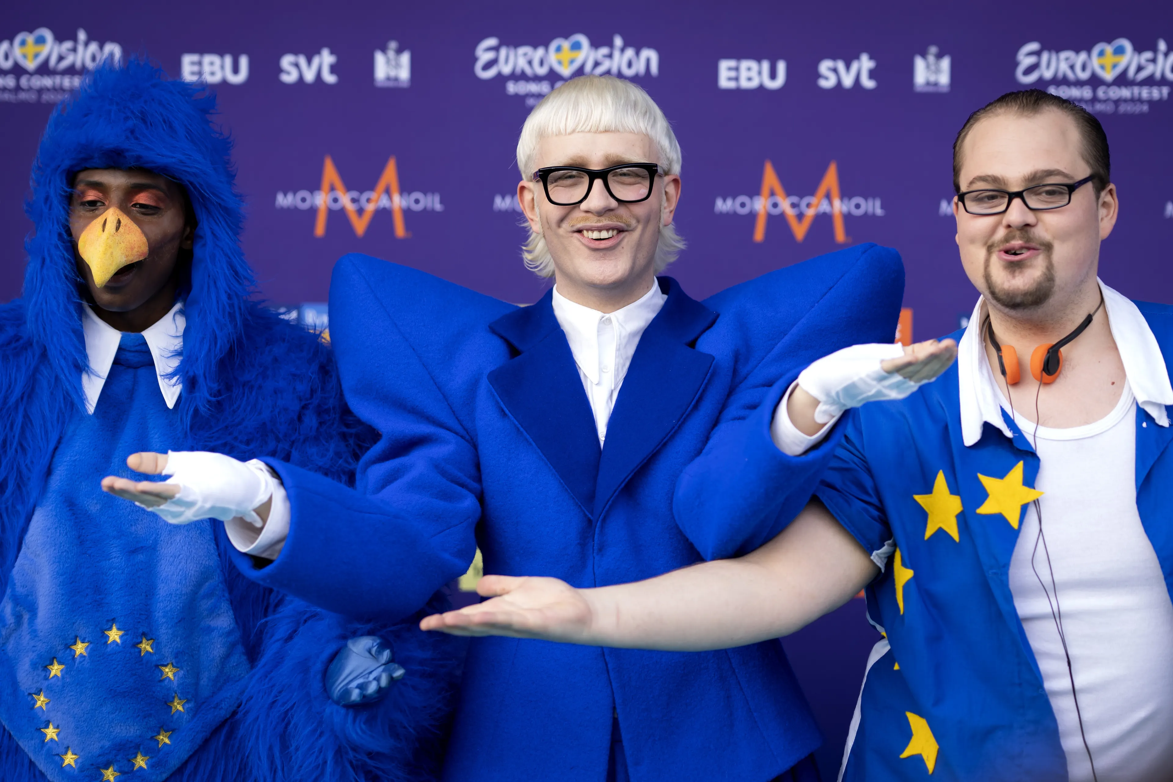 Joost Klein energiek op podium tijdens eerste doorloop in Malmö