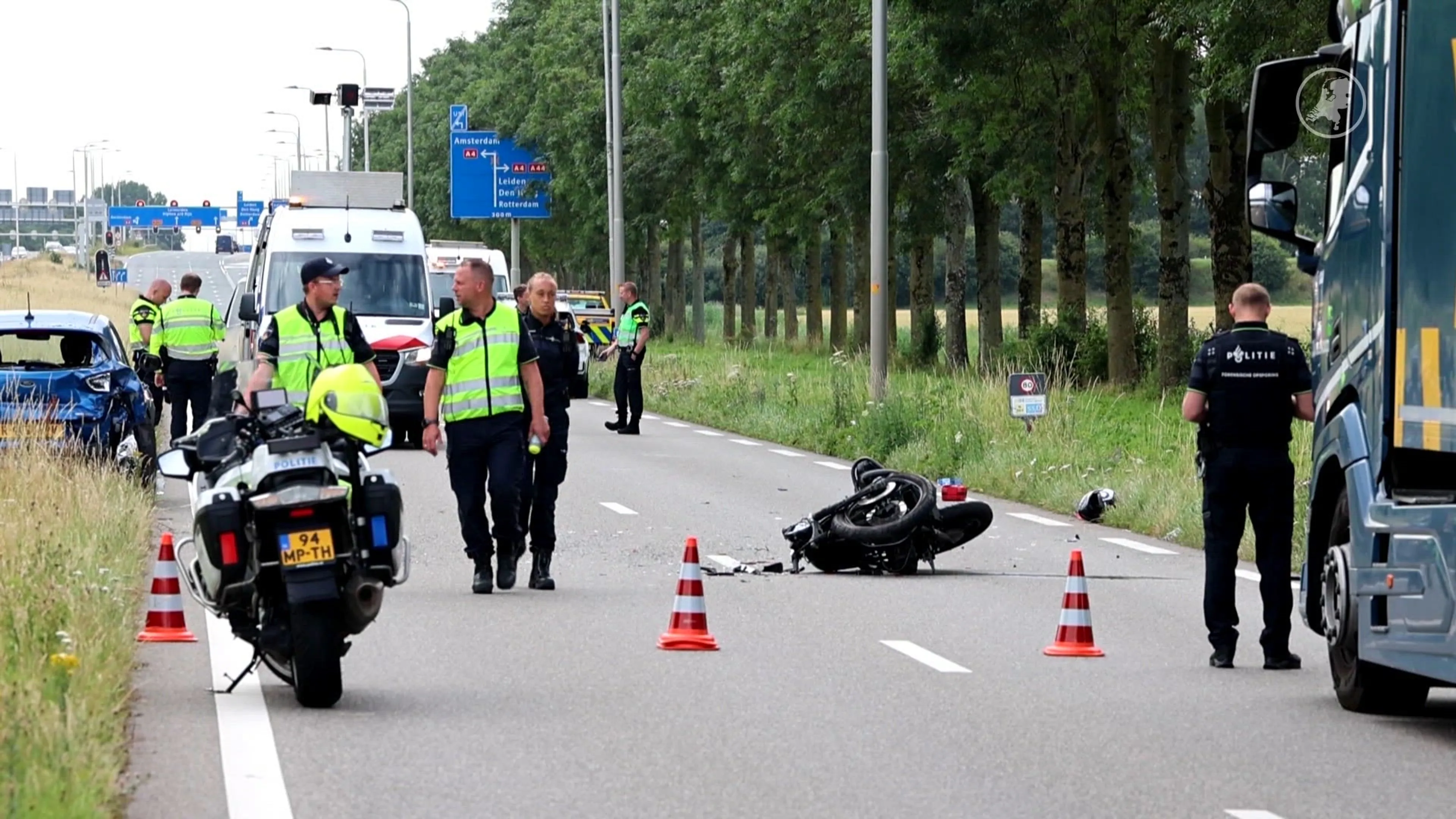 Motorrijder omgekomen bij botsing met automobilist bij Nieuw-Vennep