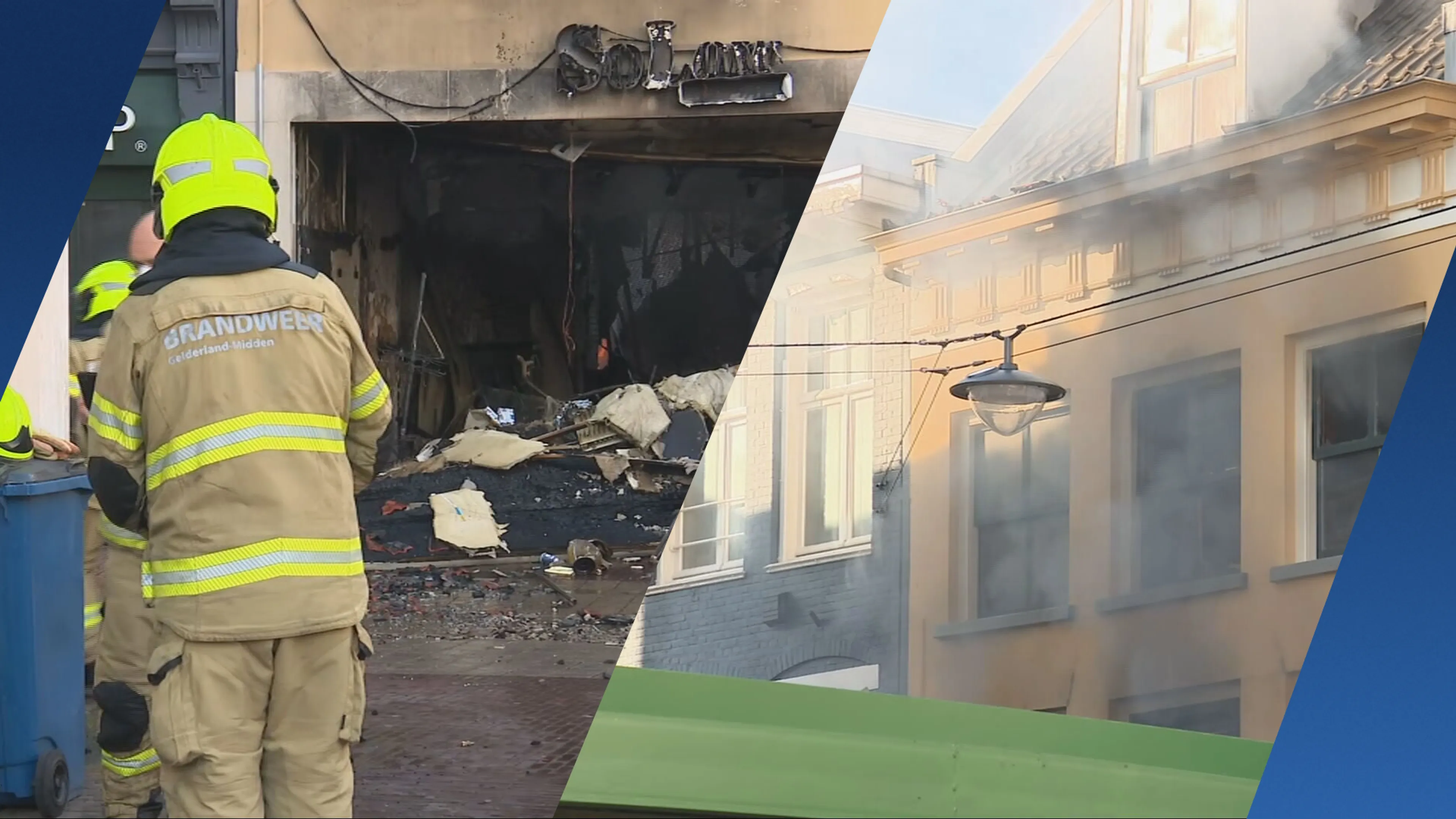 Historische panden Arnhem dreigen in te storten door grote brand