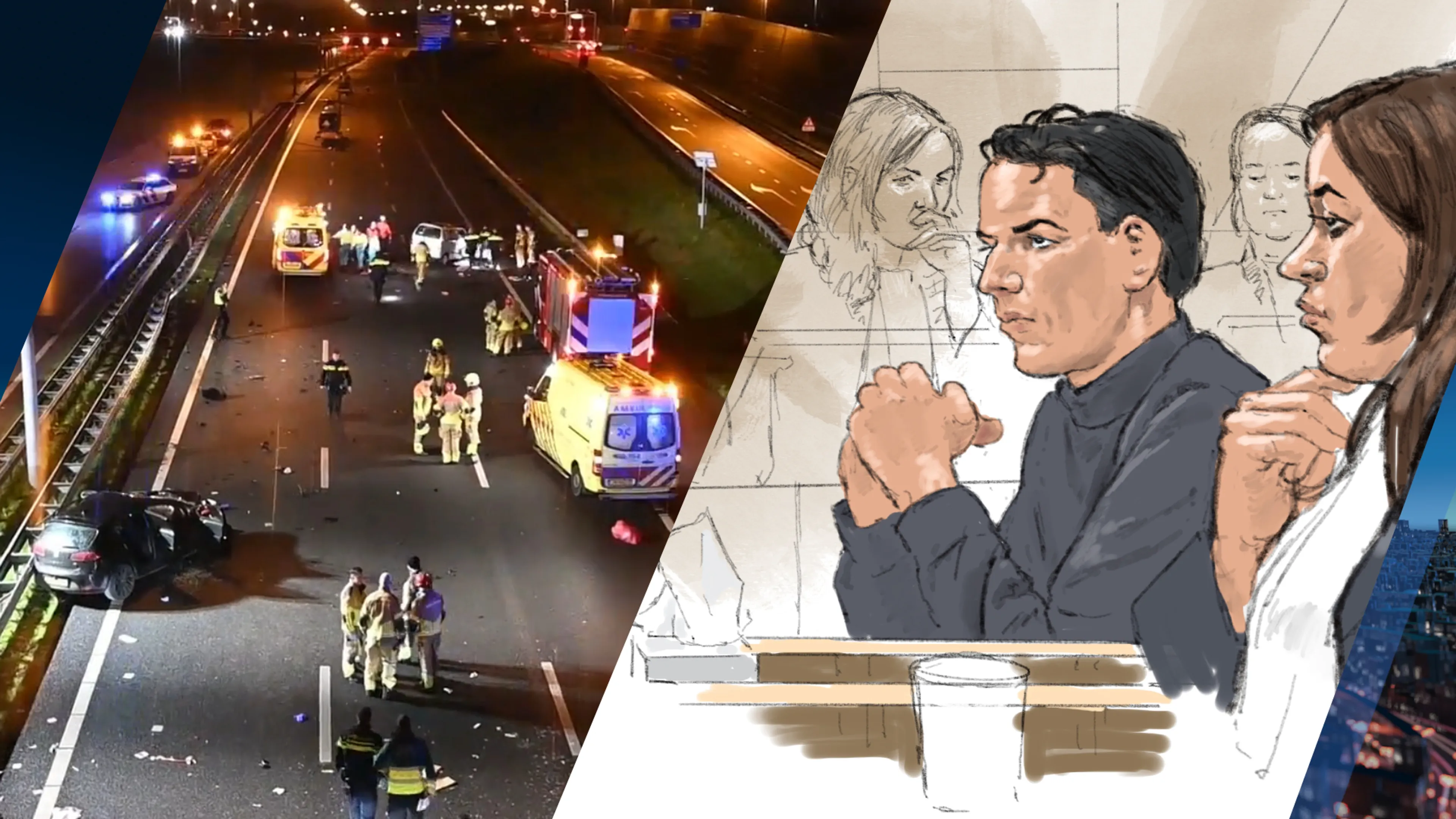 Piet van O. (21) overleefde als enige dodelijke rit A16, moet 8 jaar cel in