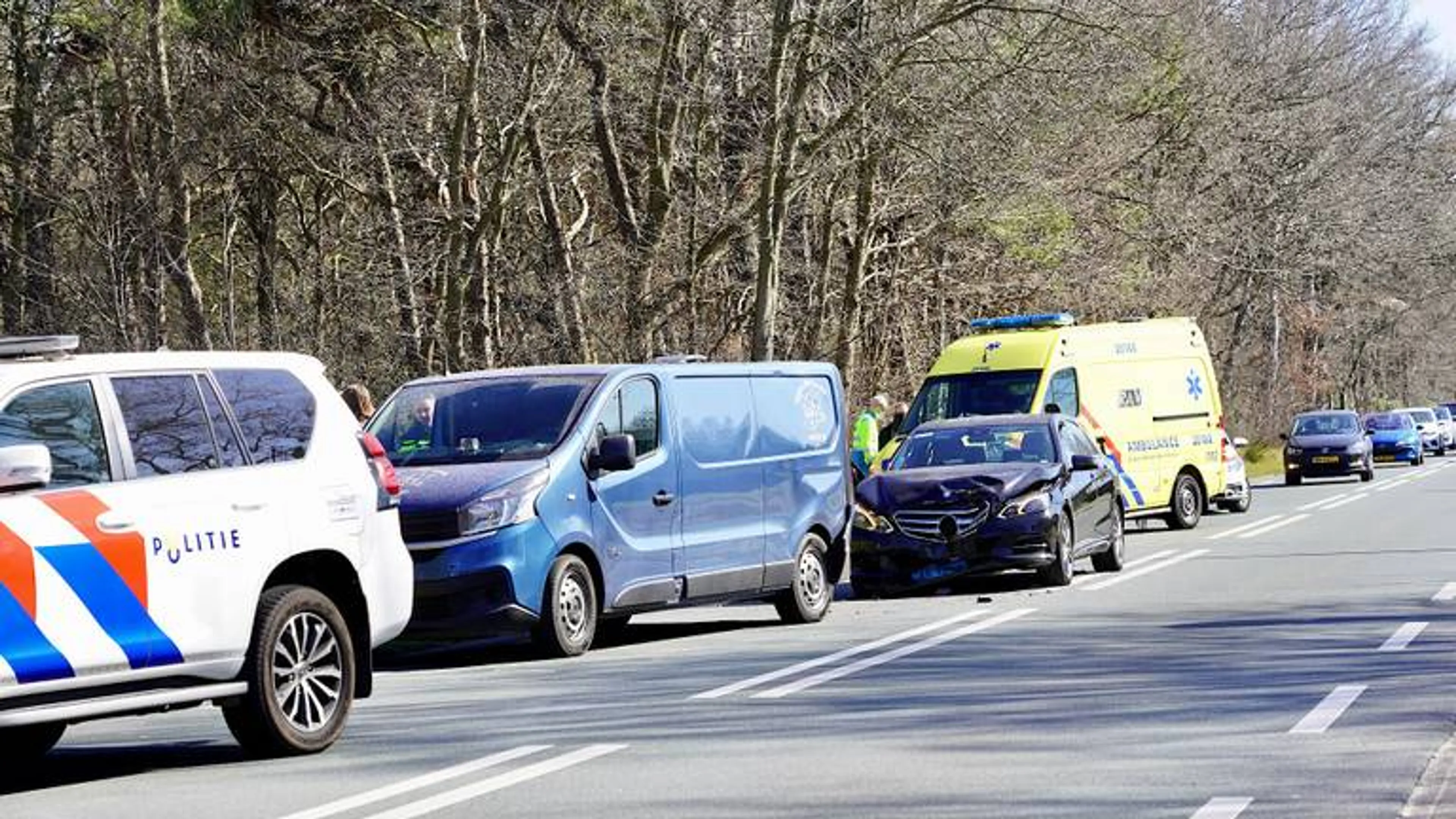 Kop-staartbotsing in Dongen: ongeluk tussen busje met elf honden en auto