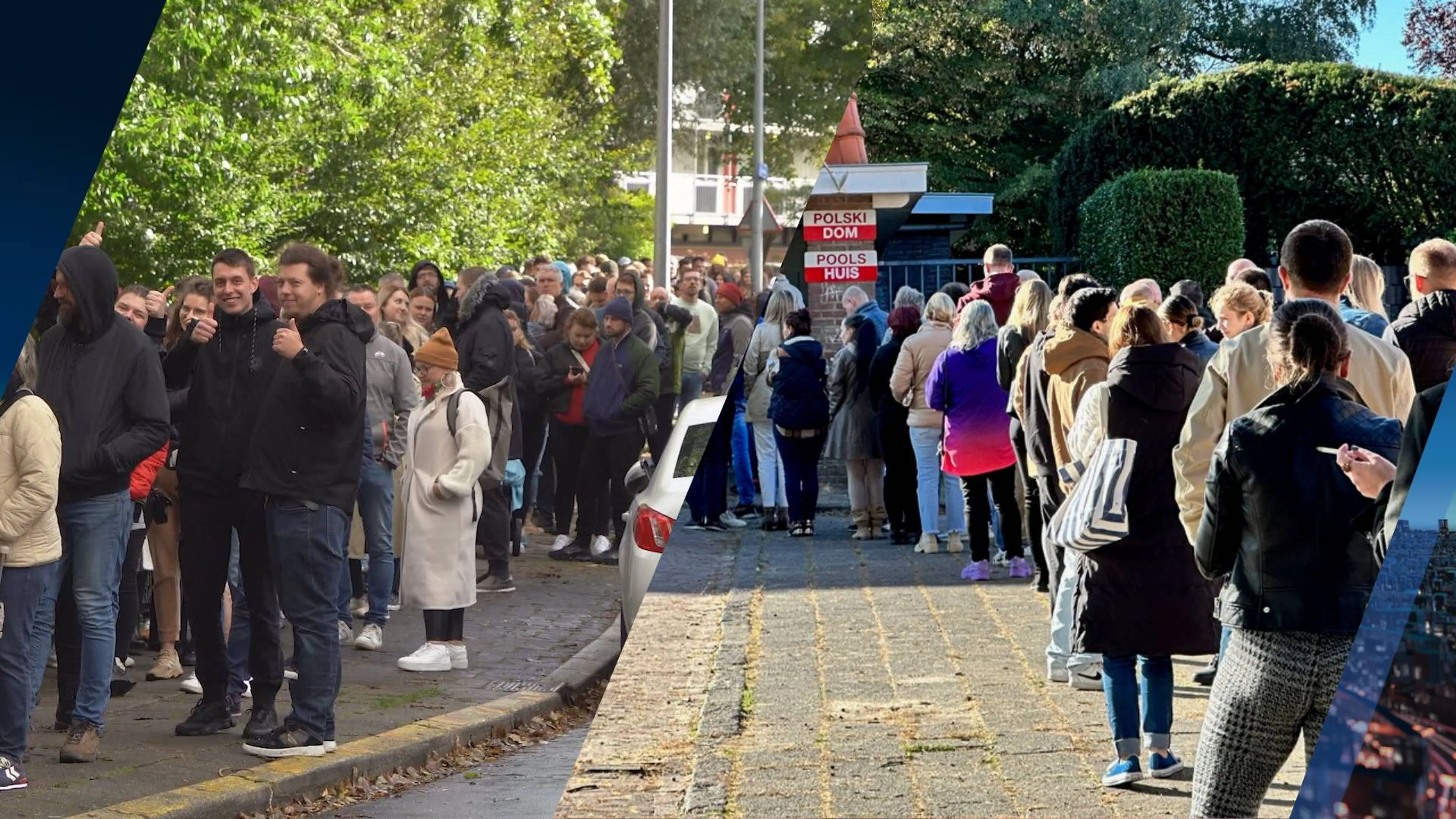 Gigantische rijen voor stembureaus in Nederland vanwege Poolse verkiezingen