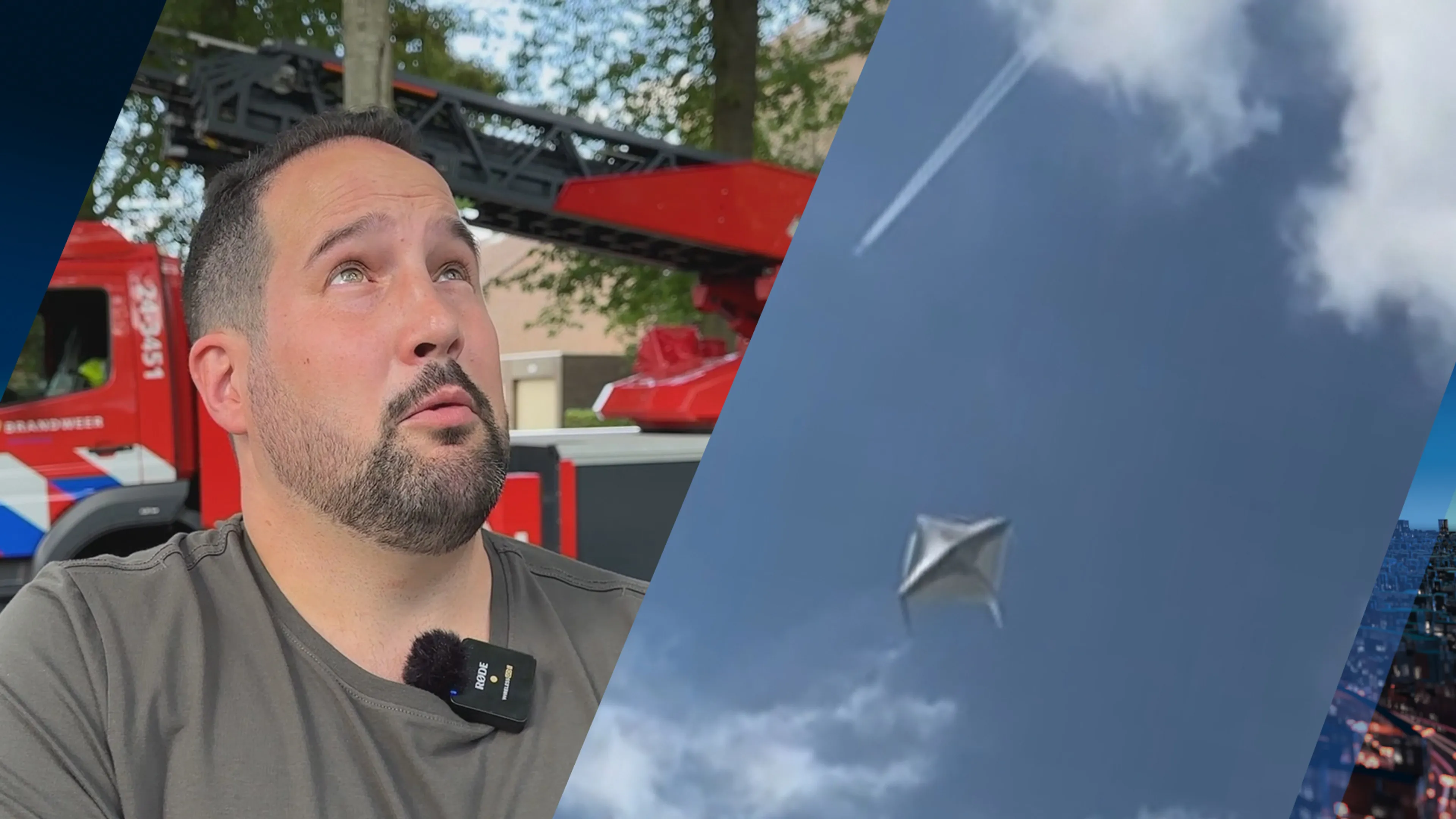 Plotselinge windvlaag blaast partytent meters hoog de lucht in