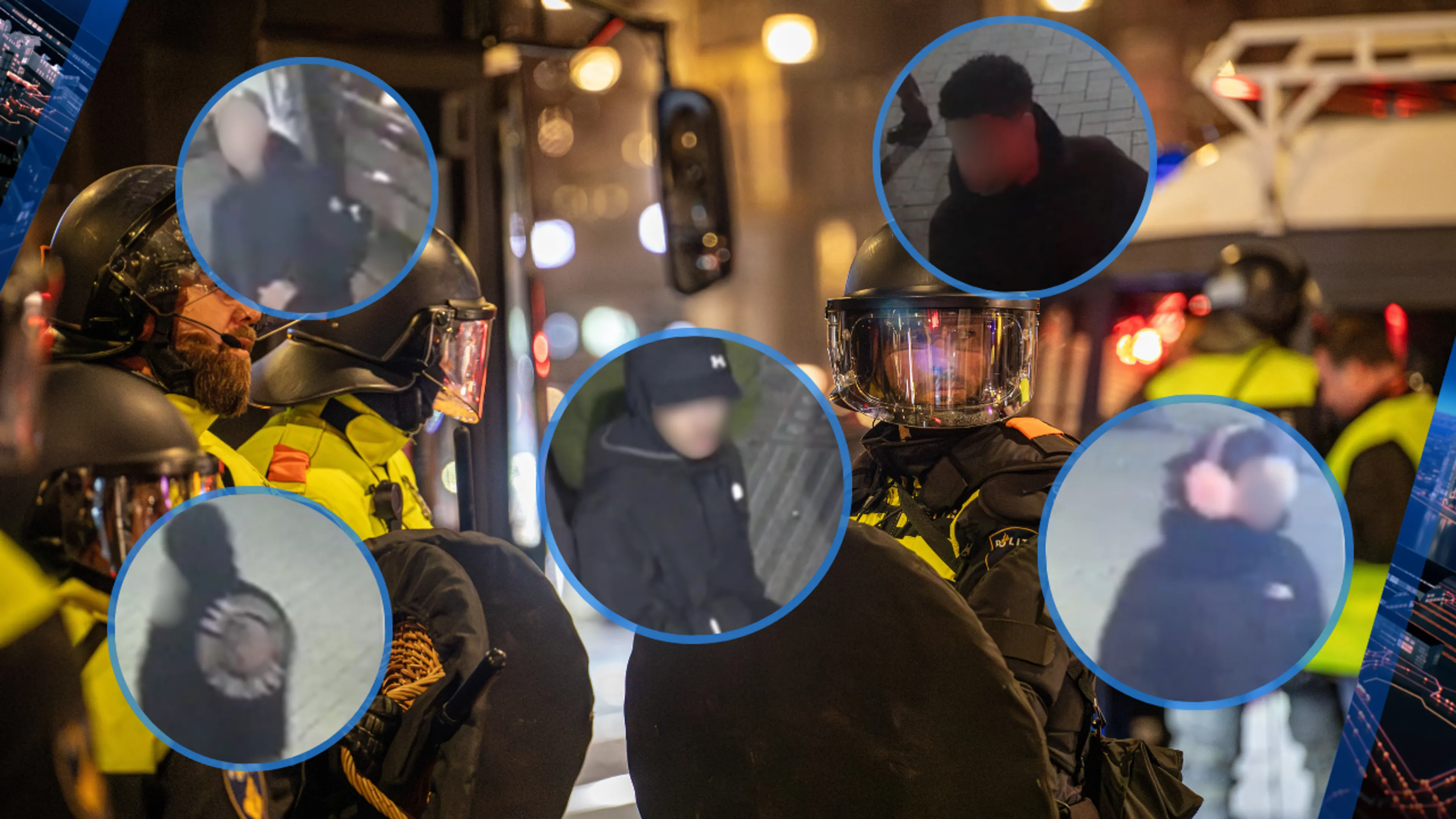 Politie geeft nieuwe beelden vrij van verdachten rellen Amsterdam