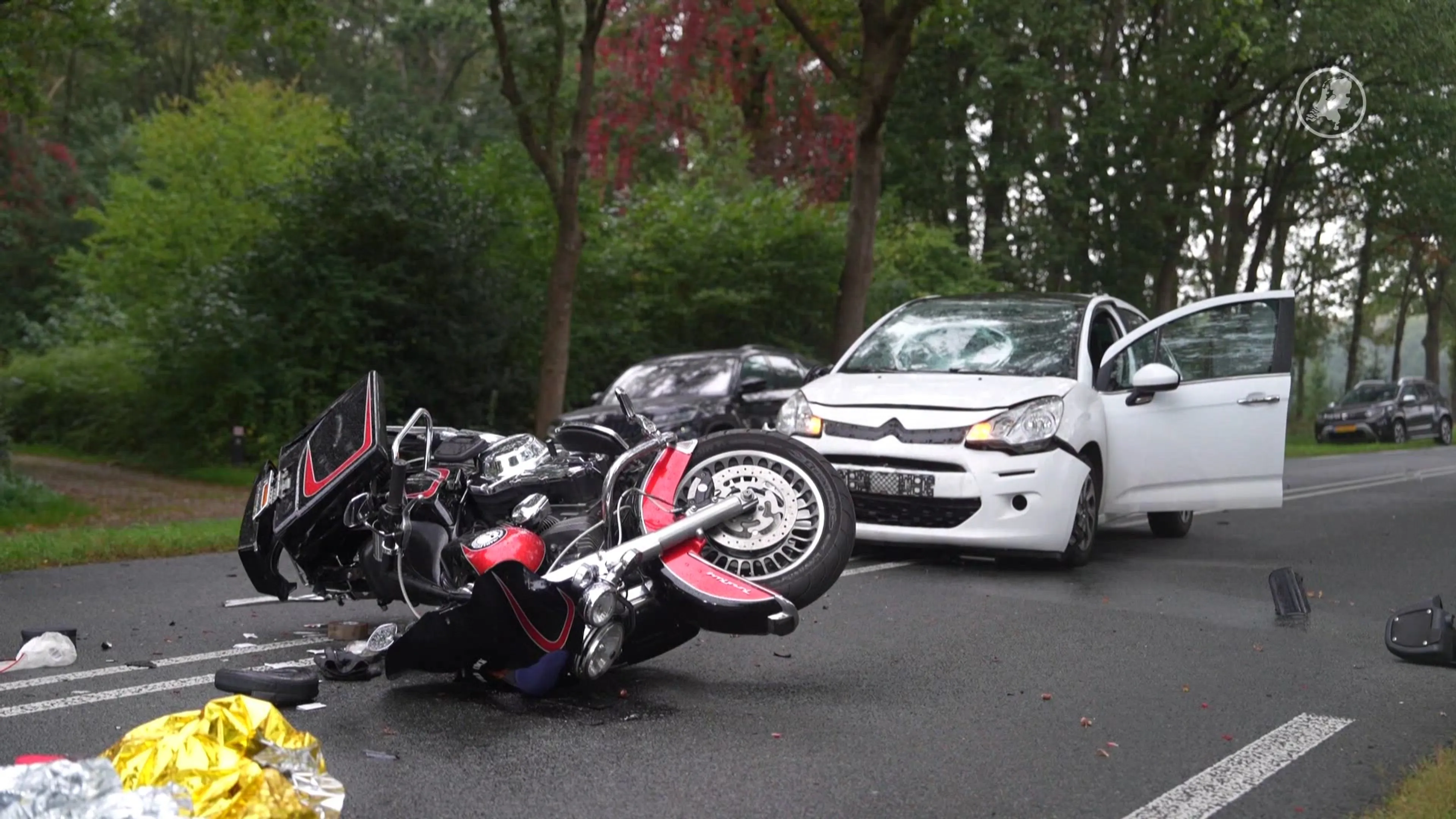 Motorrijder ernstig gewond na botsing met auto bij Havelte