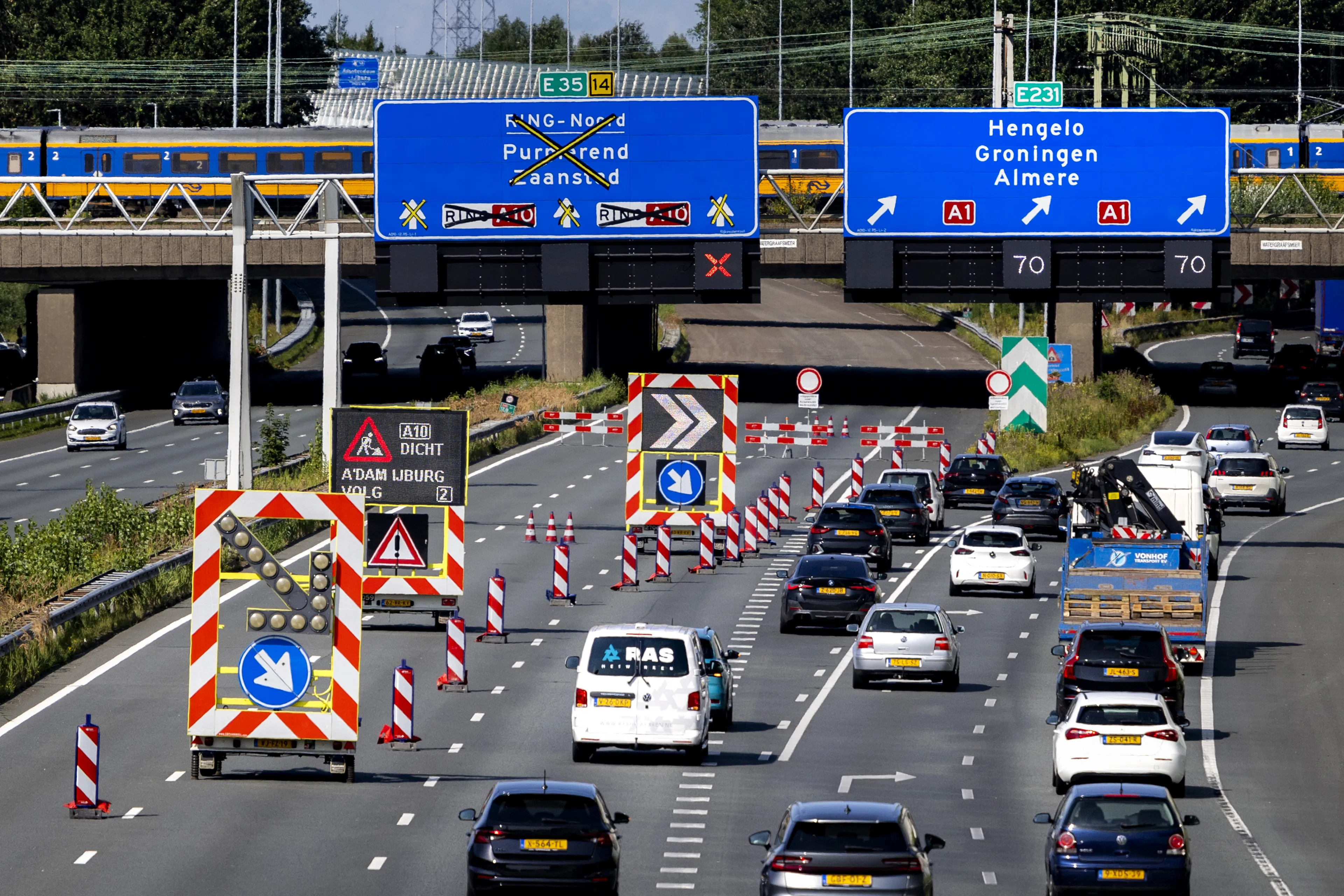 Binnenring A10 richting Amsterdam-Oost dicht: dit zijn de gevolgen