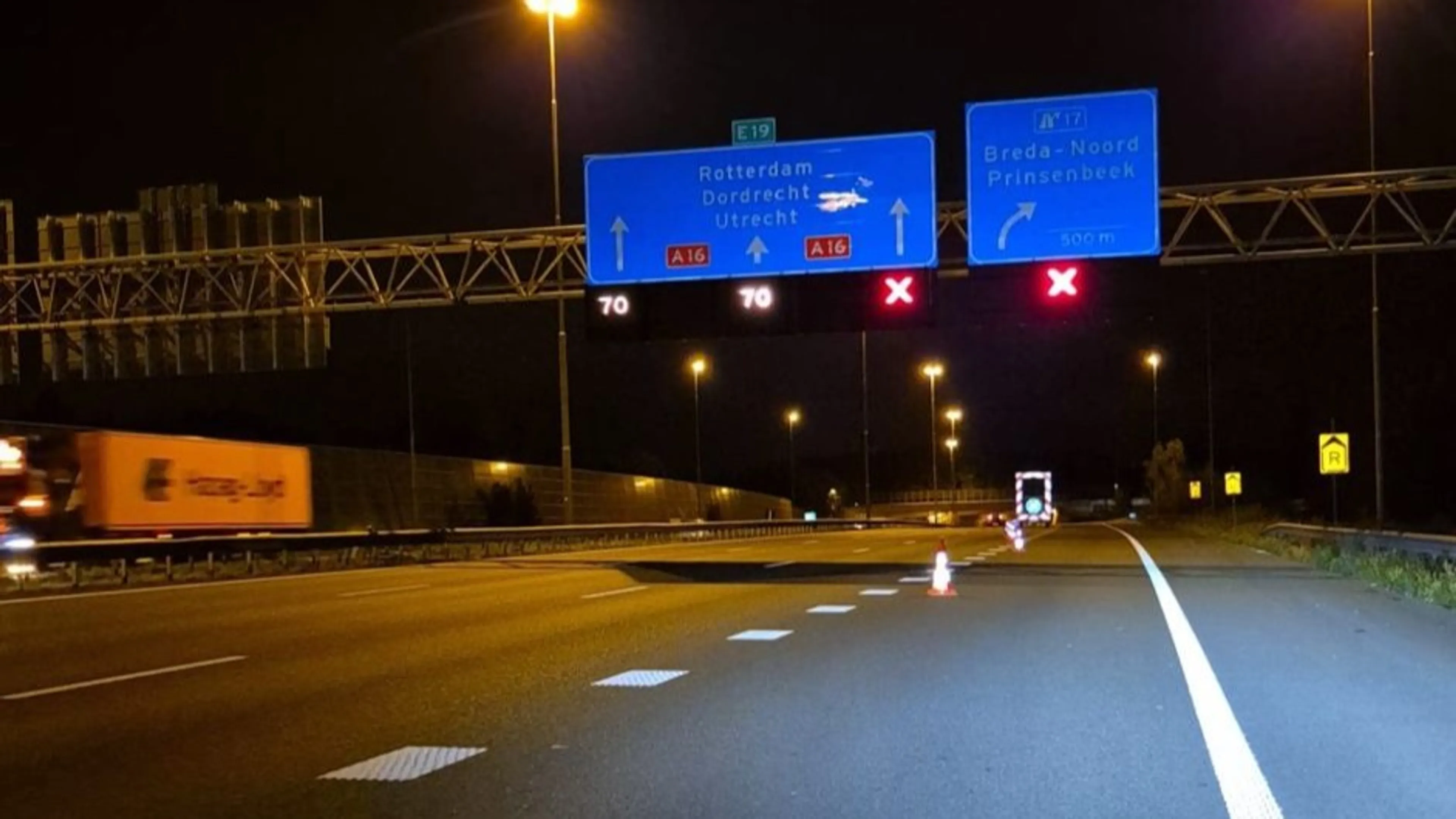 Met 129 km/uur langs wegwerkzaamheden: bestuurder is rijbewijs kwijt