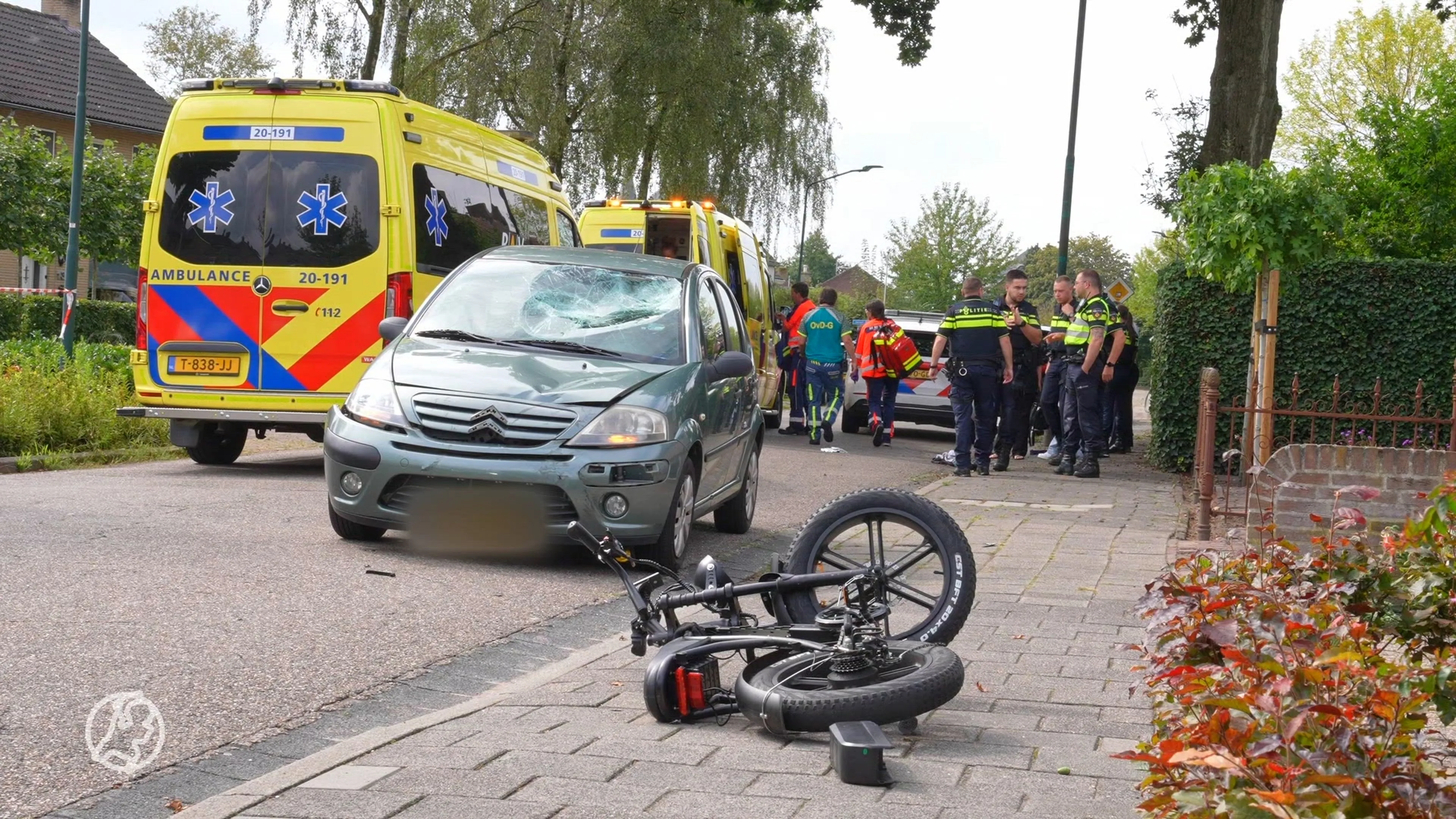 Gewonde bij aanrijding van auto met fatbike