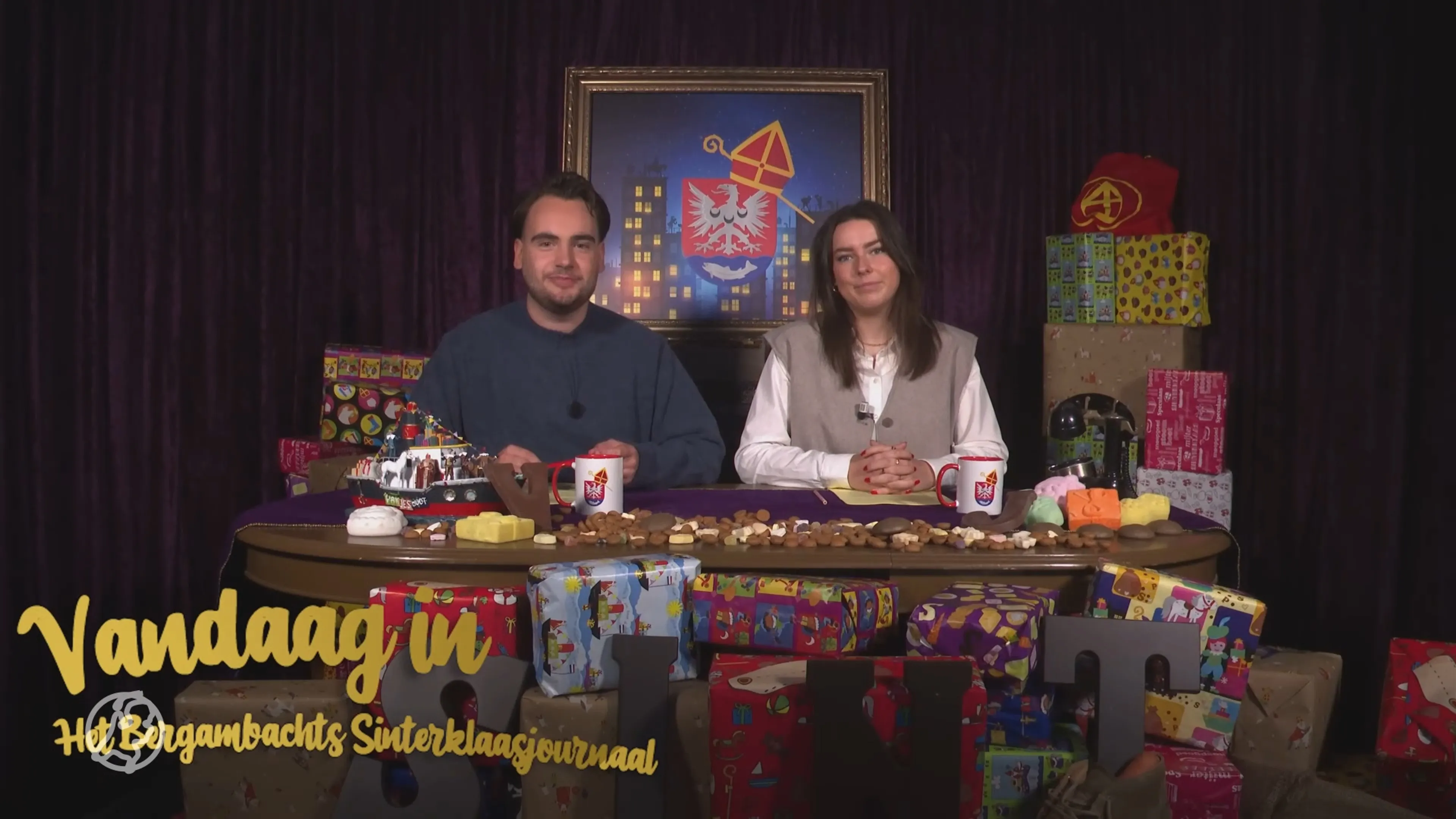 Jesper, Veerle, Nick en Marjoleine deden het allemaal en bedachten een eigen Sintjournaal