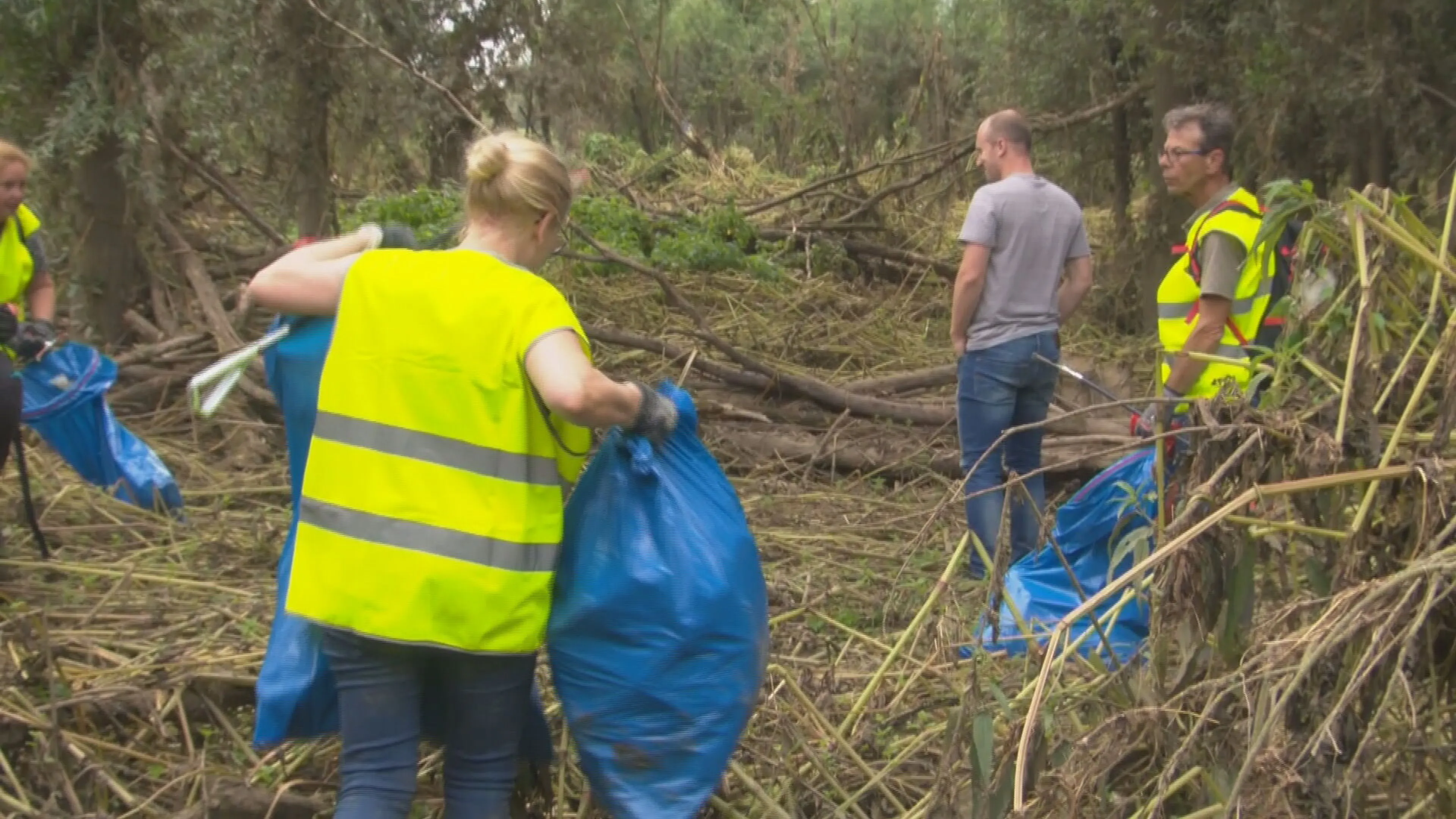 Vrijwilligers ruimen achtergebleven troep op in Limburgse natuur: 'Tuinstoel gevonden'