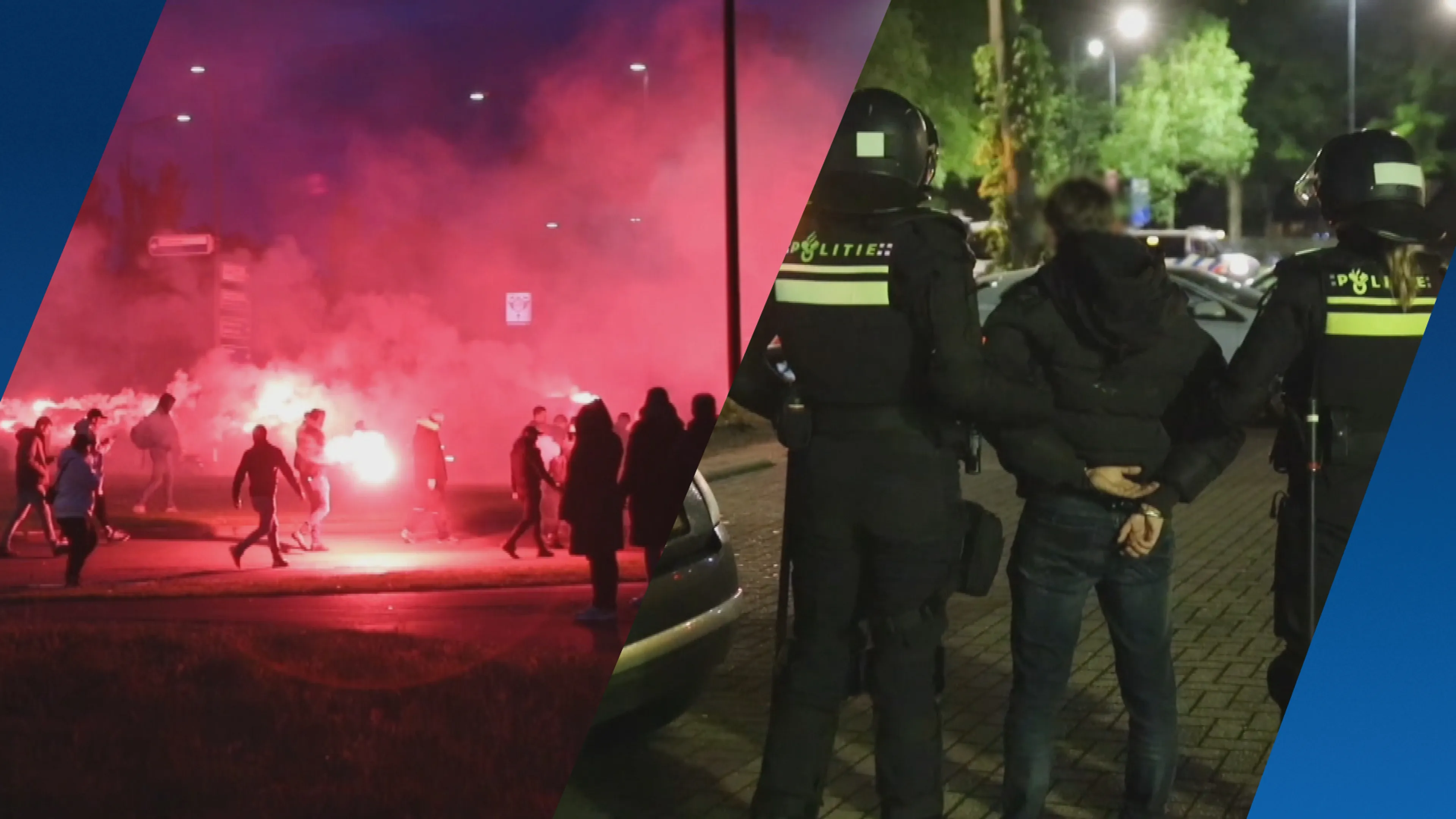 Drie aanhoudingen na onrust bij azc-protest in Apeldoorn