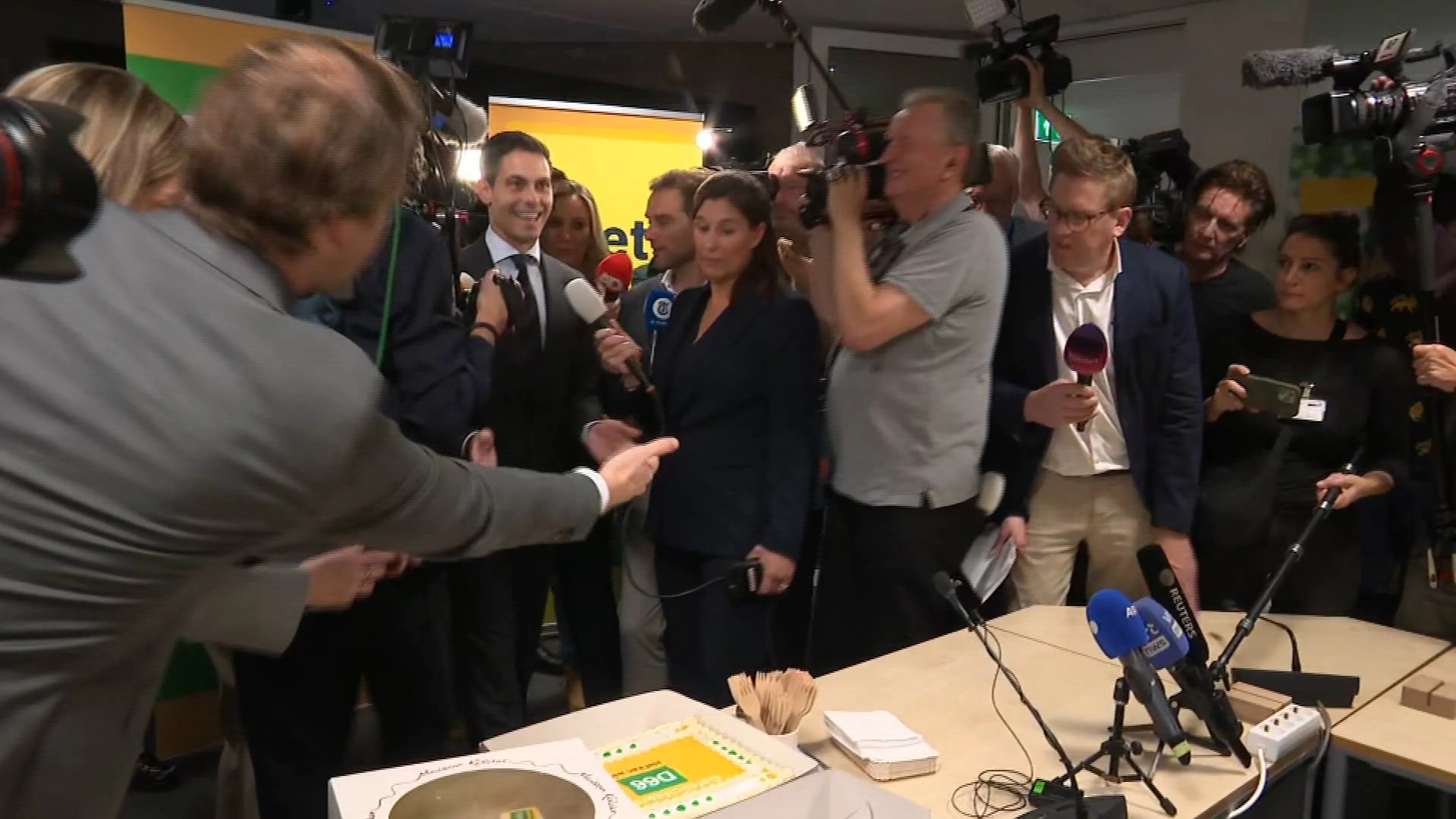 Rob Jetten viert uitslag verkiezingen