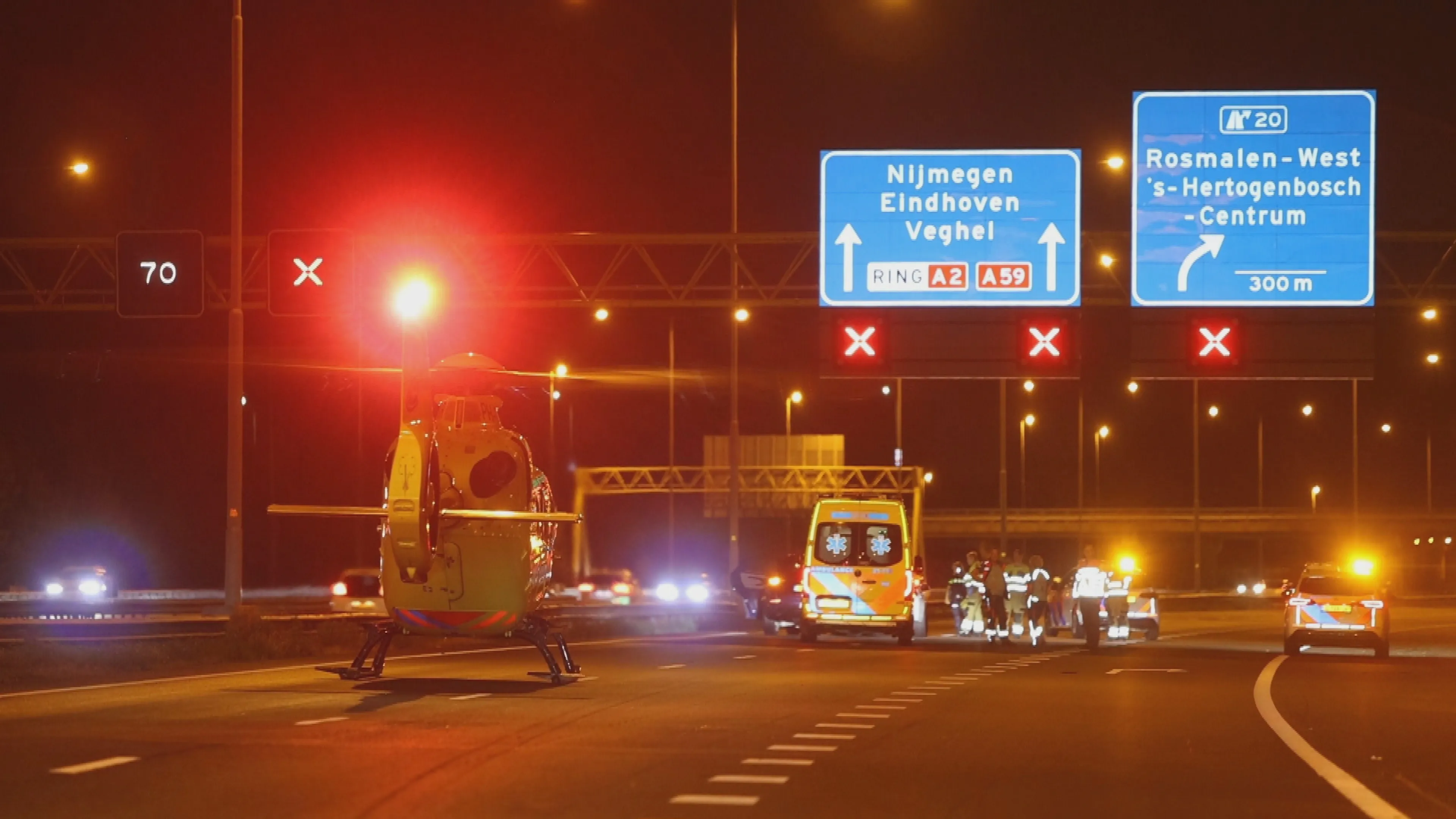 Motorrijder (30) dood na ongeluk op A2, bestuurder betrokken auto spoorloos