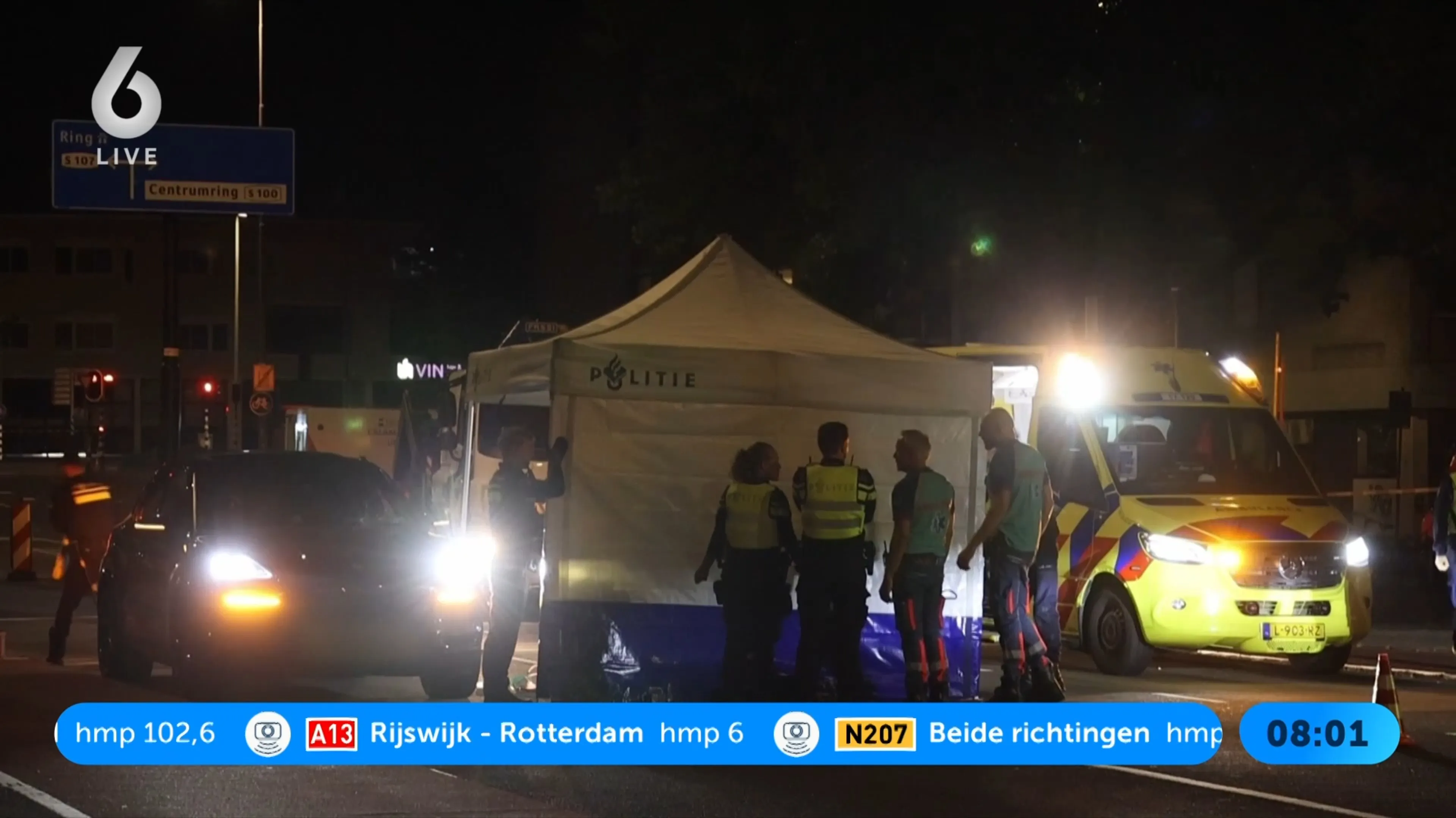 Fietser overleden na ongeluk met auto in Rotterdam
