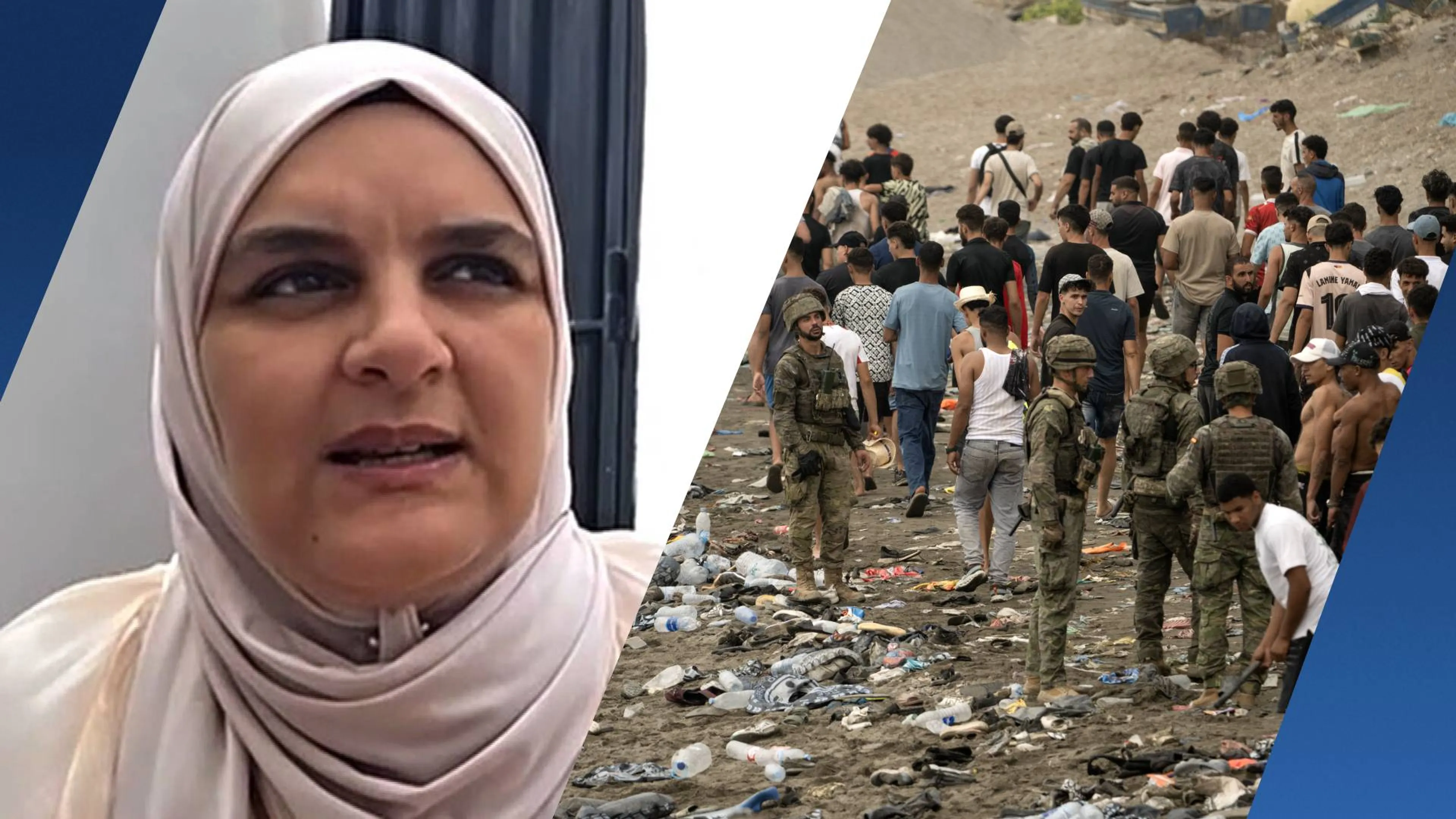 Marokkanen overspoelen Spaanse exclave, Samira schrikt van wat ze ziet