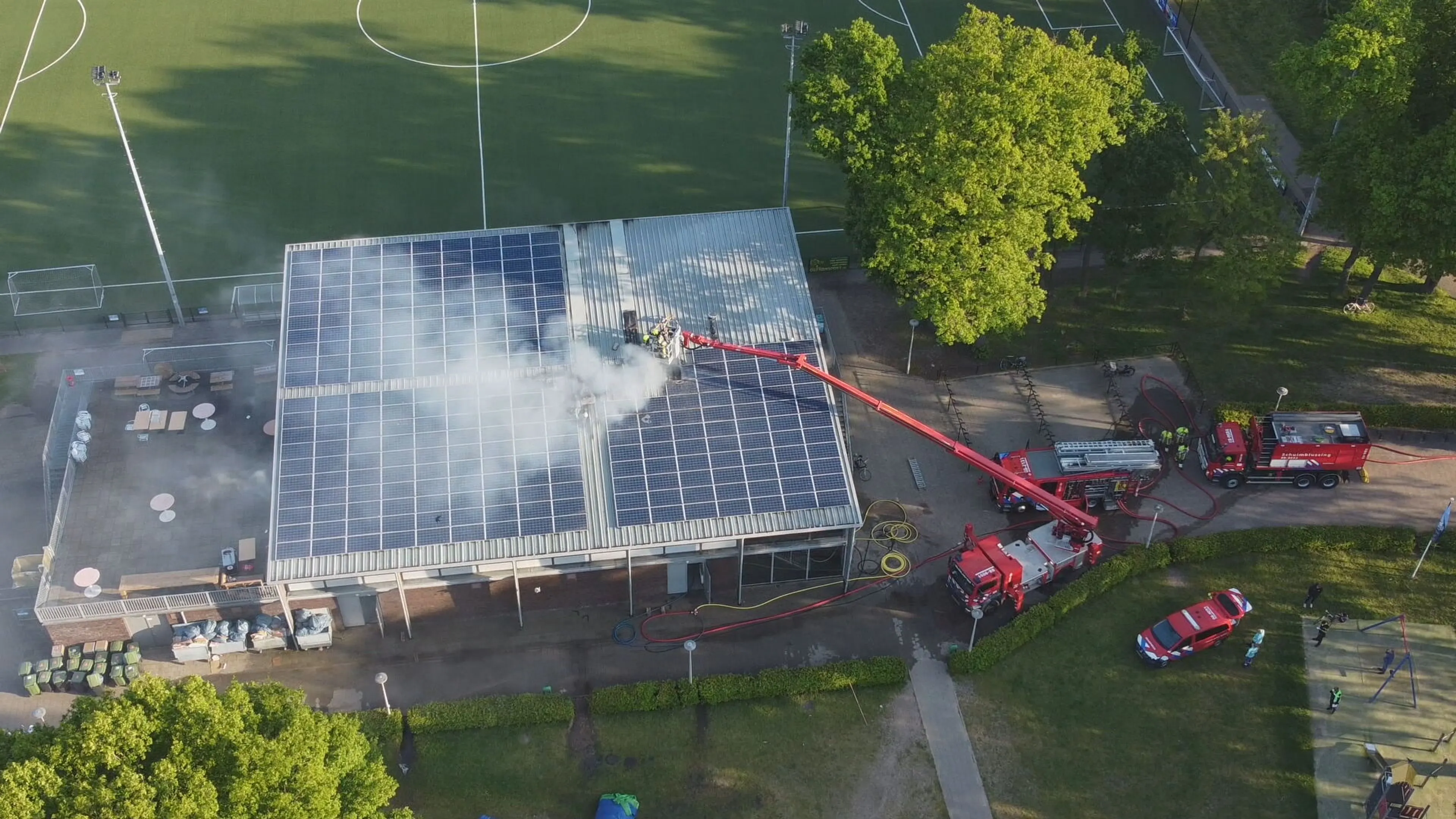Amateurvoetballers SV Orion in zak en as: brand verwoest clubhuis