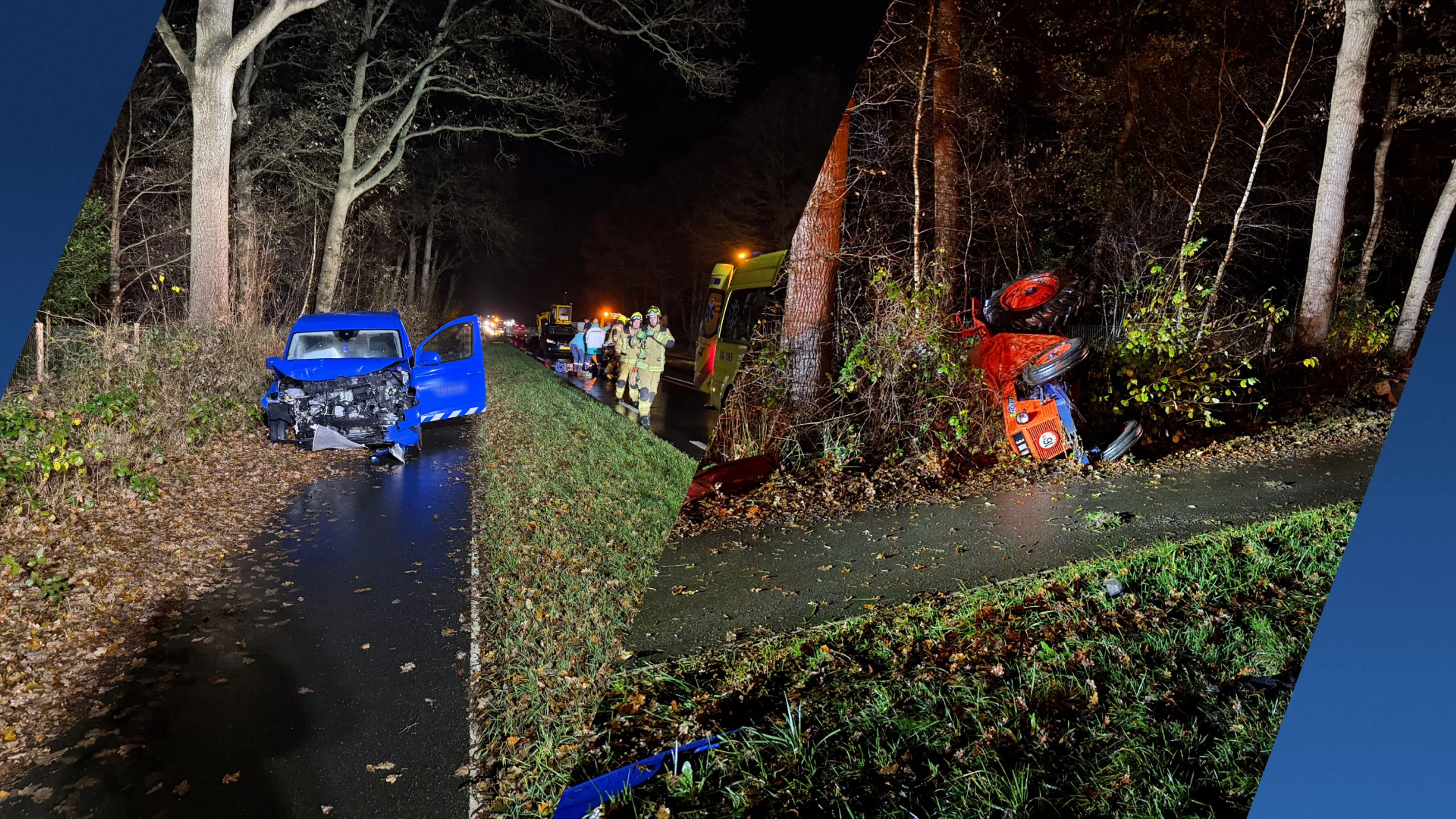Bestuurder van trekker overleden na frontale botsing in Putten