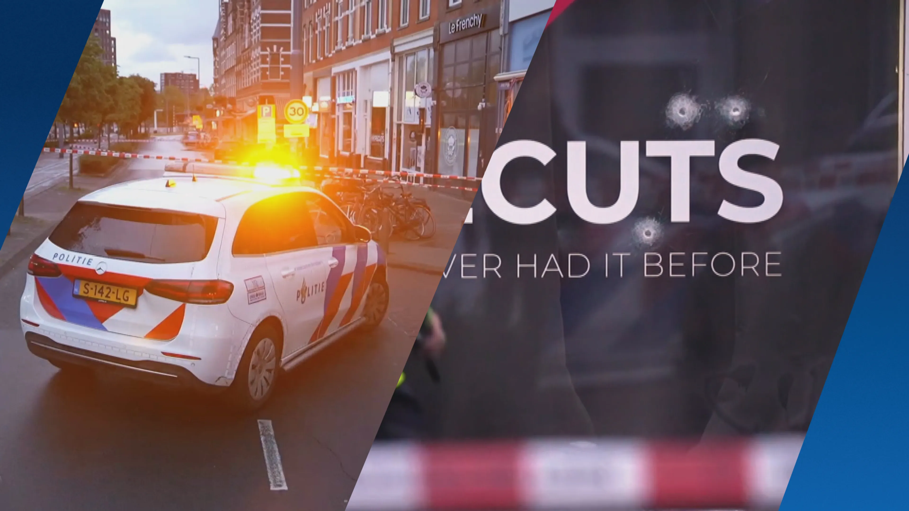 Kapperszaak in Rotterdam beschoten, drie kogelgaten in ruit