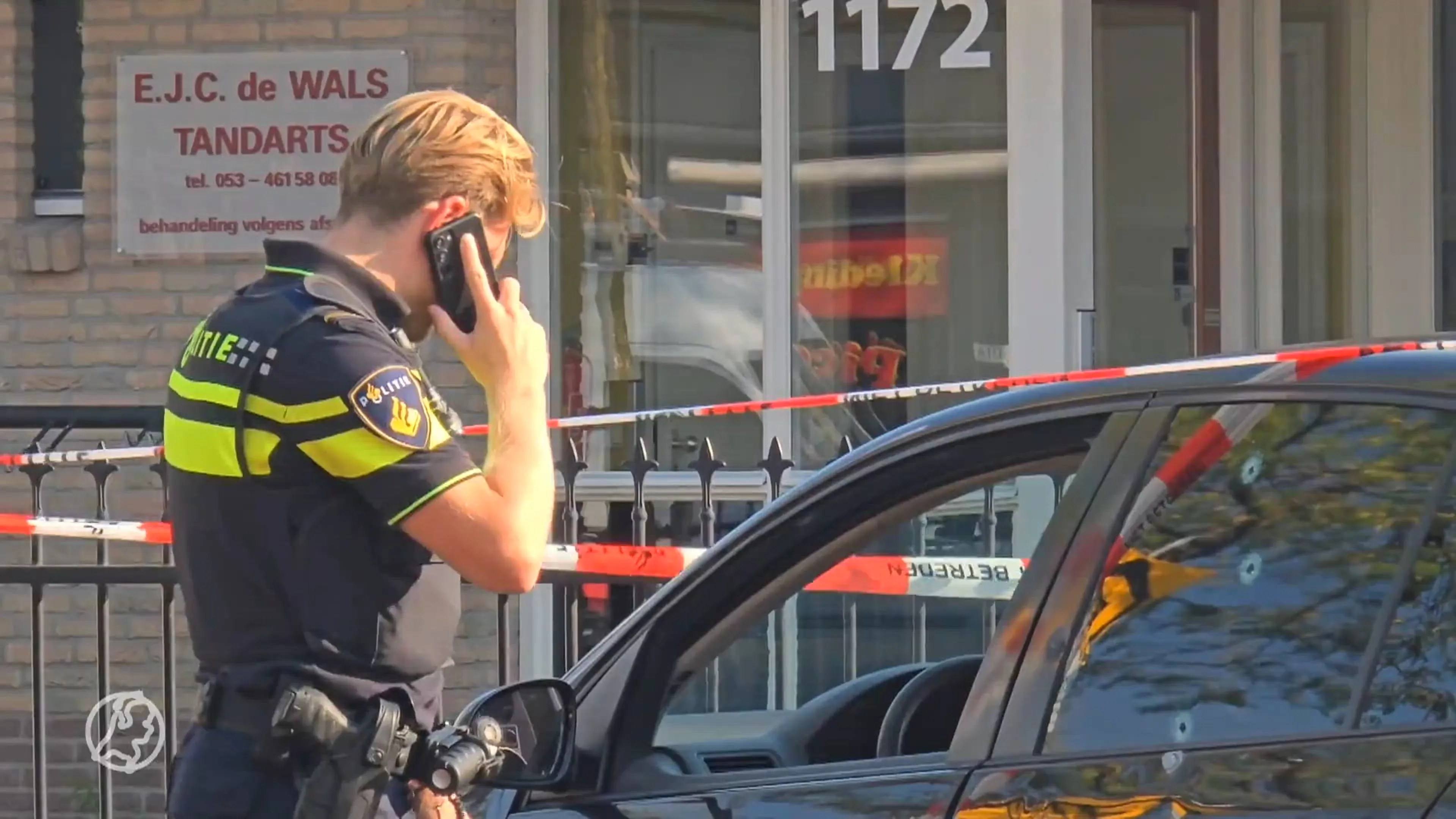 Auto doorzeefd met kogels in drukke winkelstraat Glanerbrug