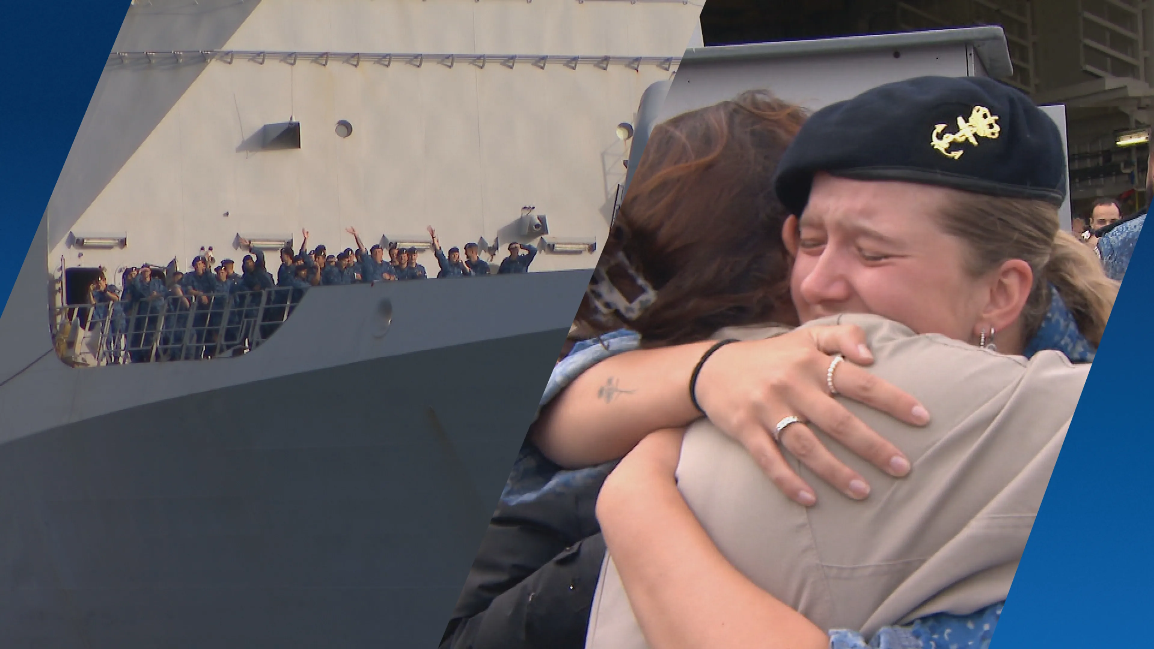 Emotioneel weerzien: Zr.Ms. De Ruyter na half jaar rerug in Den Helder