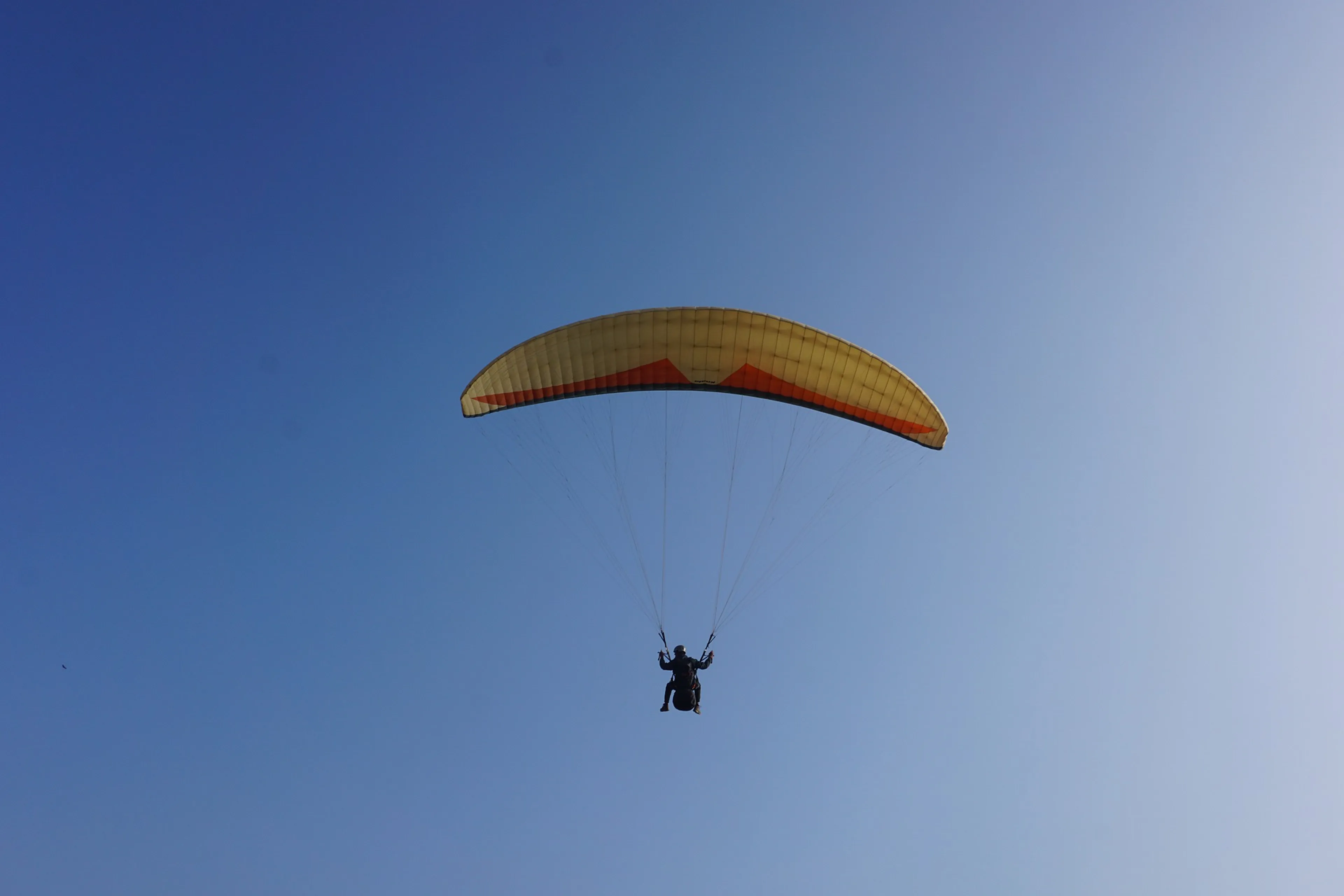 Parachutist komt seconden voor aftrap Frankrijk-Duitsland neer op veld