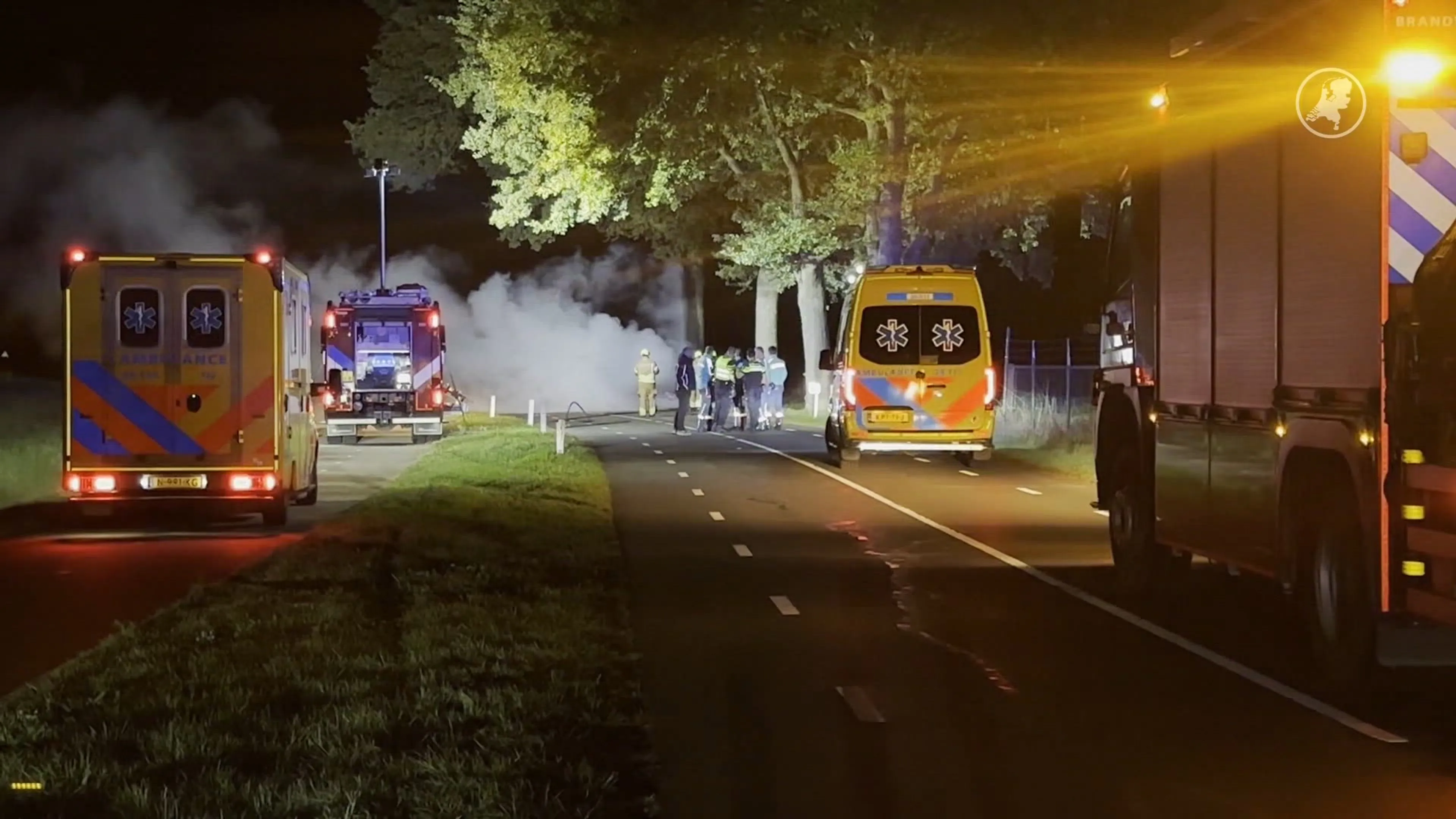 Automobilist overleden na botsing tegen boom