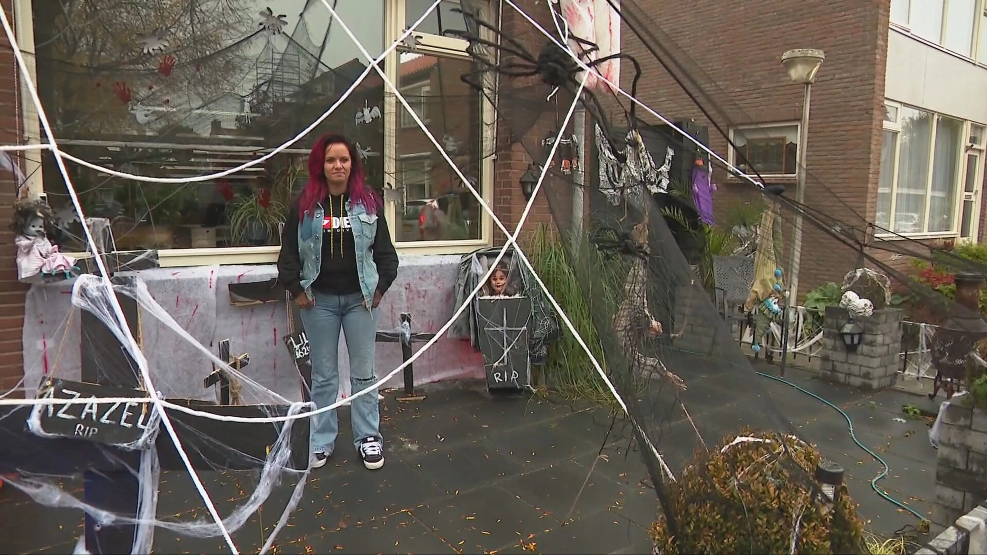 Halloweentuin zorgt voor boze buren: 'Groep dwong ons alles weg te halen' 