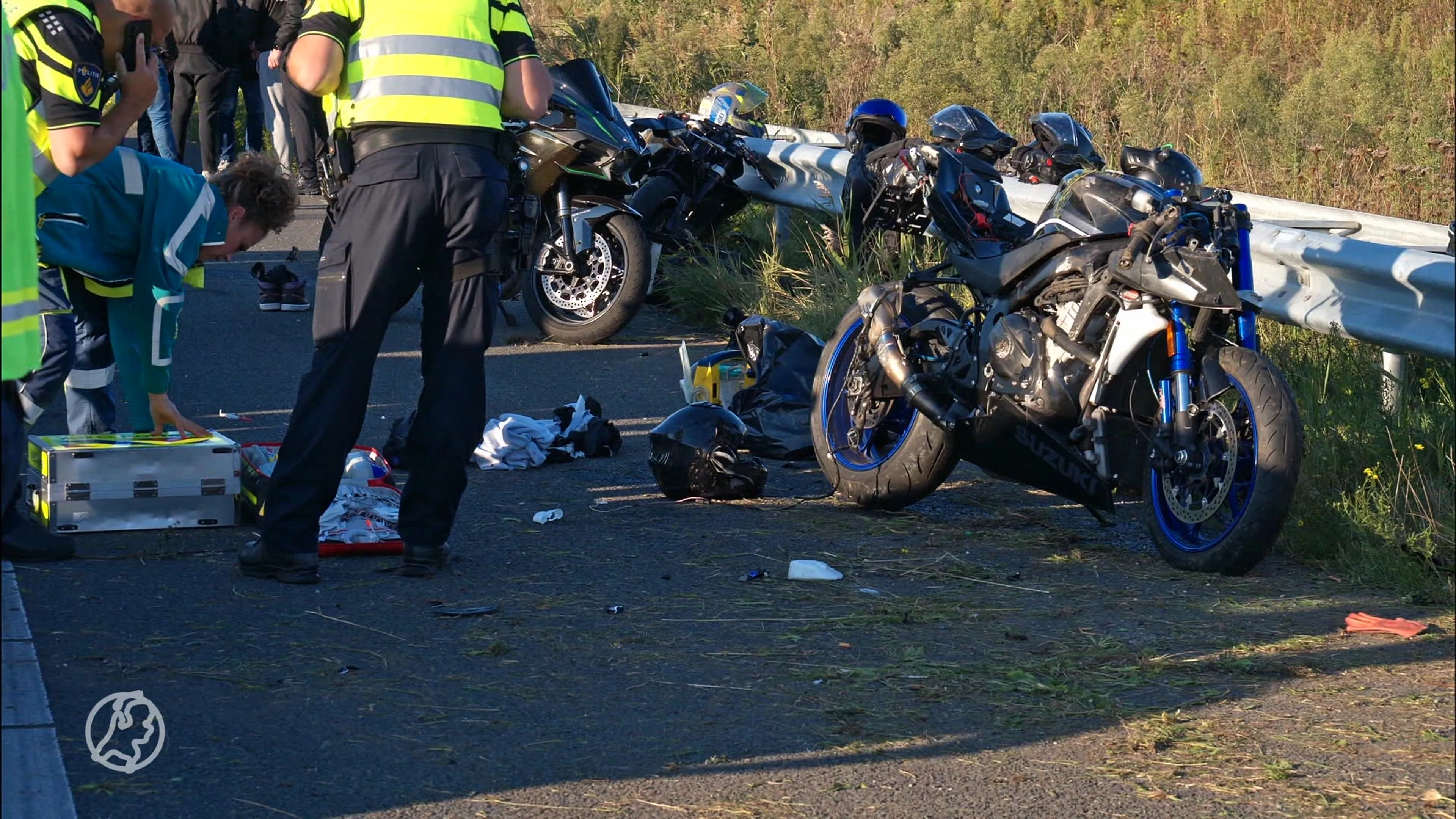 Twee motorrijders zwaargewond na ongeluk op A58